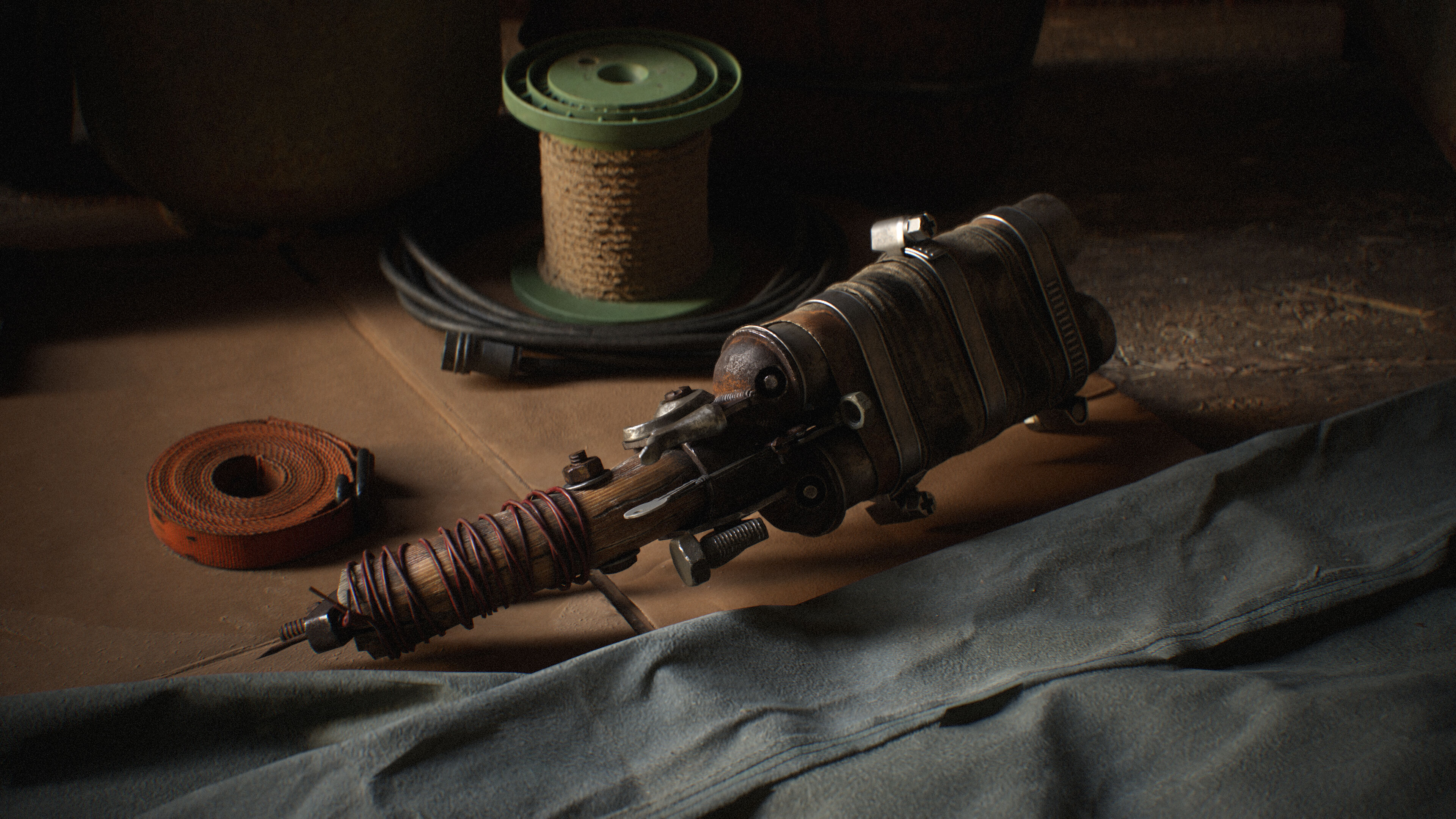 POST-APOCALYPTIC SHOTGUN Low-poly 3D model_6