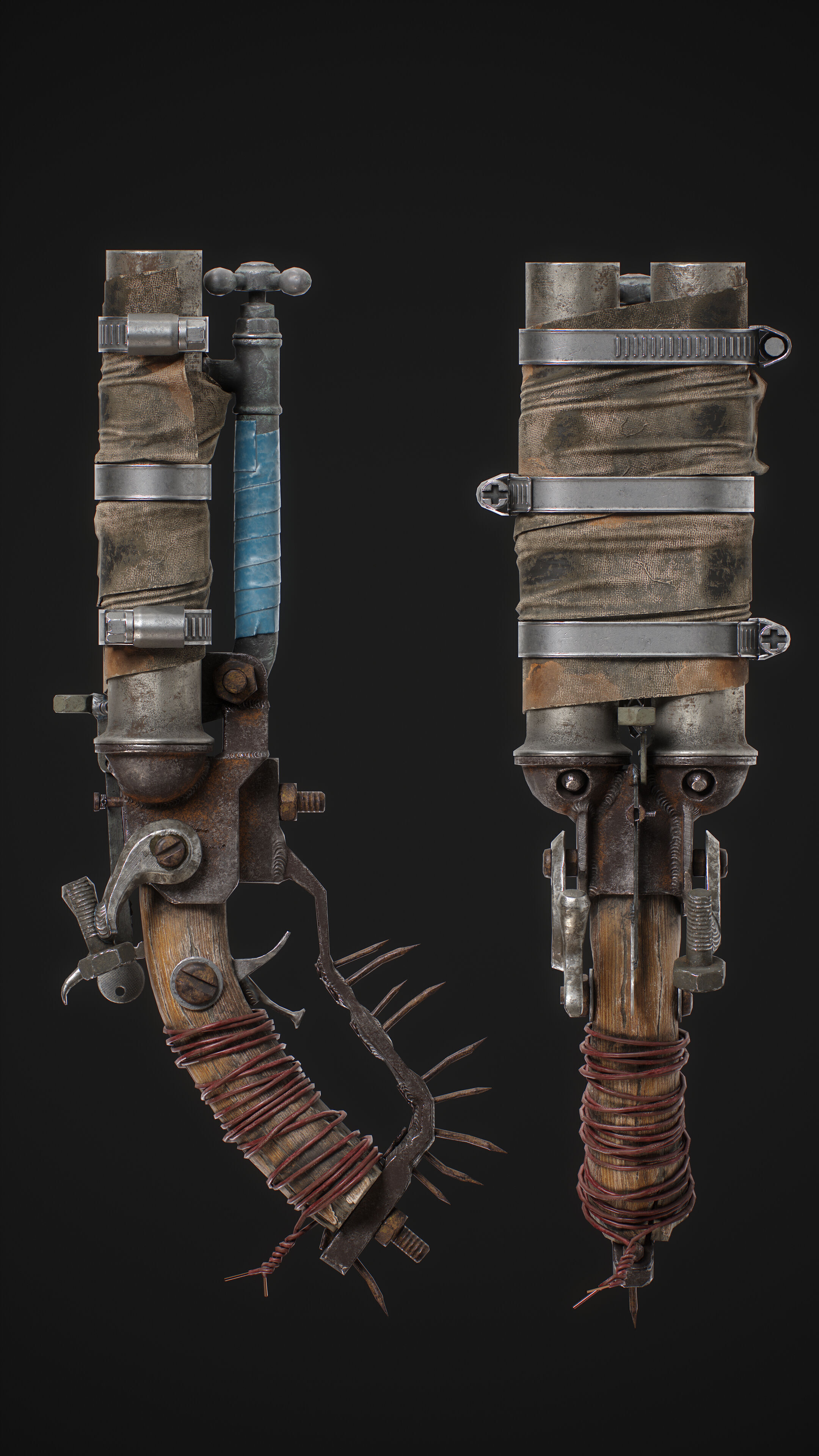 POST-APOCALYPTIC SHOTGUN Low-poly 3D model_5