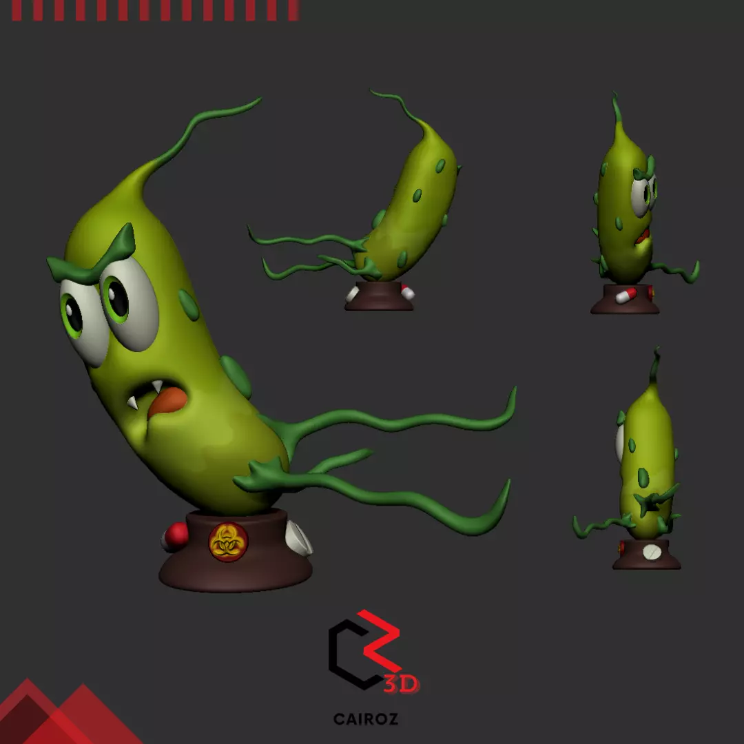 Helicobacter pylori 3D print model_0