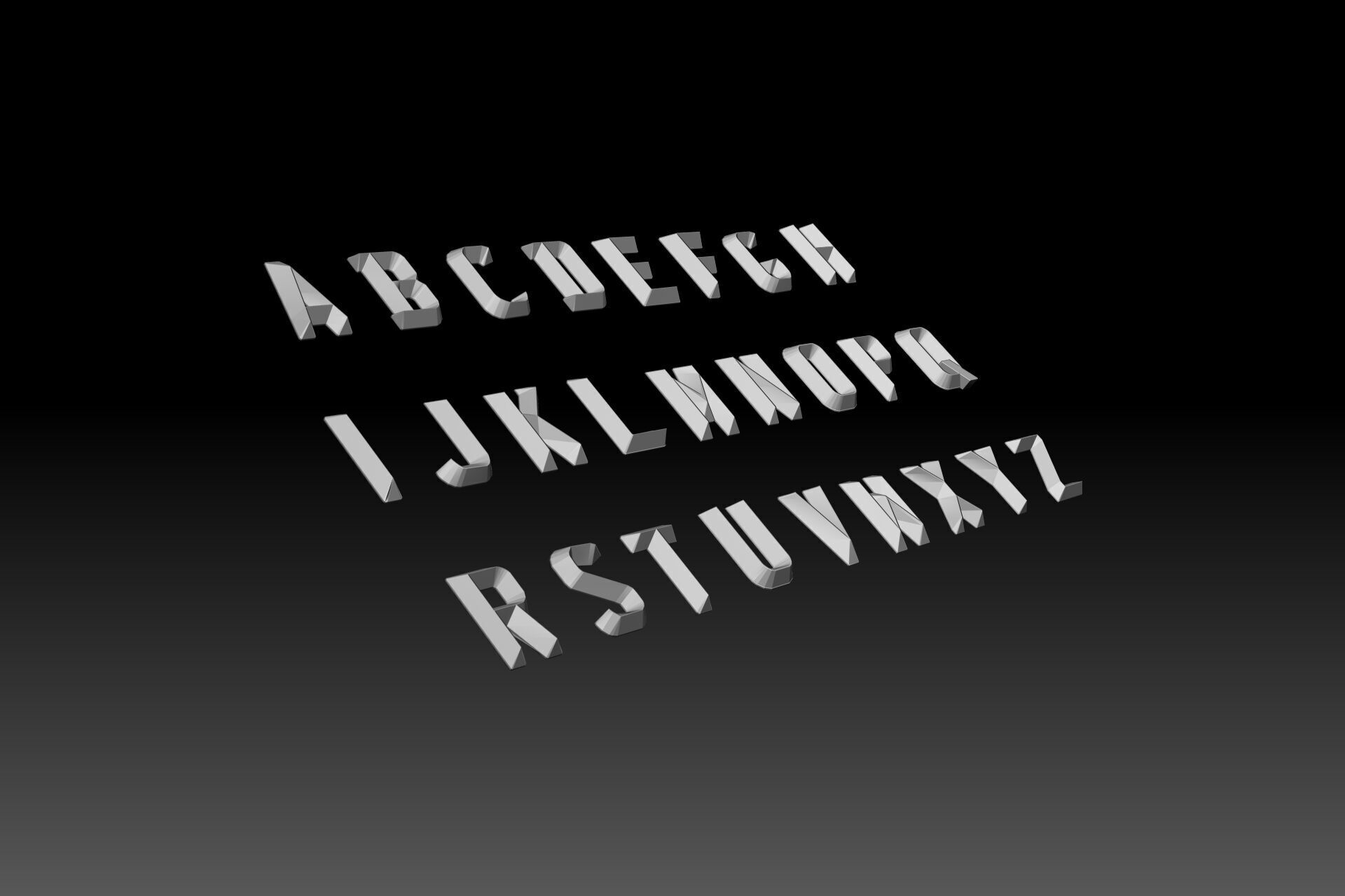 UK Number Plates all Latter model for prinnting and CNC curving 3D print model_4