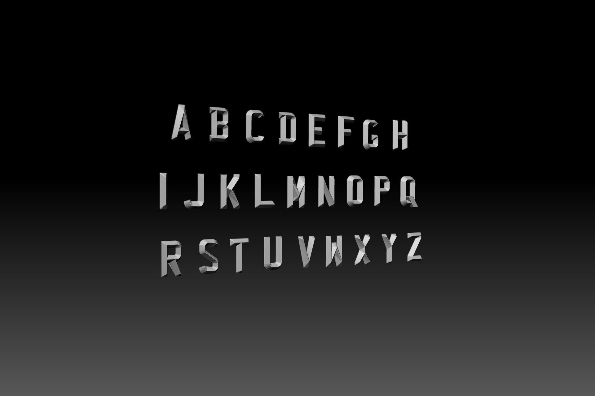 UK Number Plates all Latter model for prinnting and CNC curving 3D print model_2