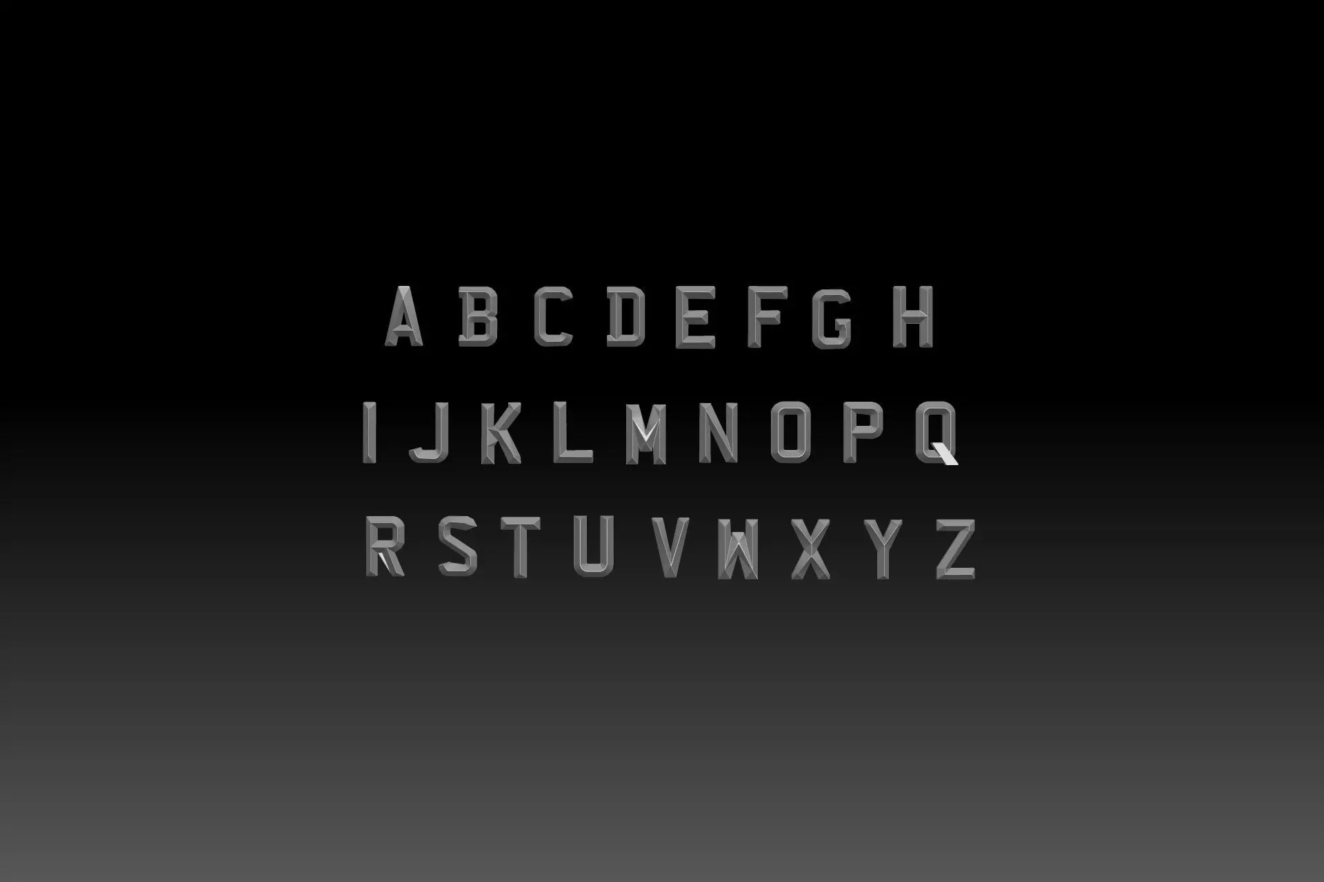 UK Number Plates all Latter model for prinnting and CNC curving 3D print model_0