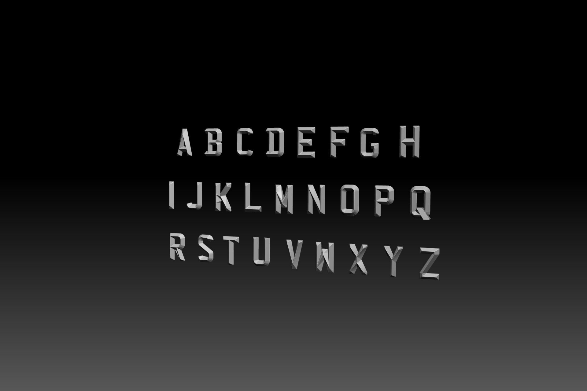 UK Number Plates all Latter model for prinnting and CNC curving 3D print model_1