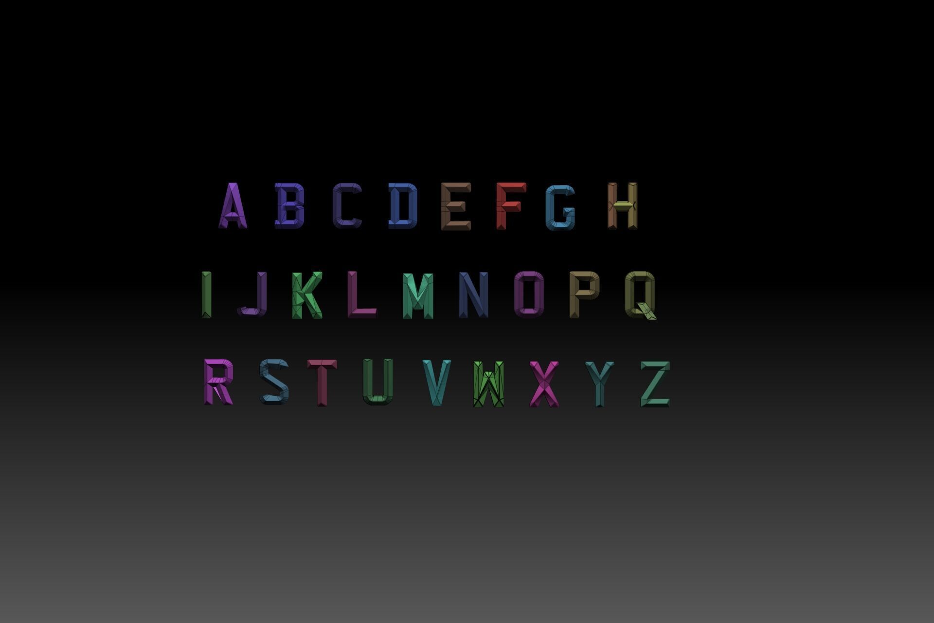 UK Number Plates all Latter model for prinnting and CNC curving 3D print model_6