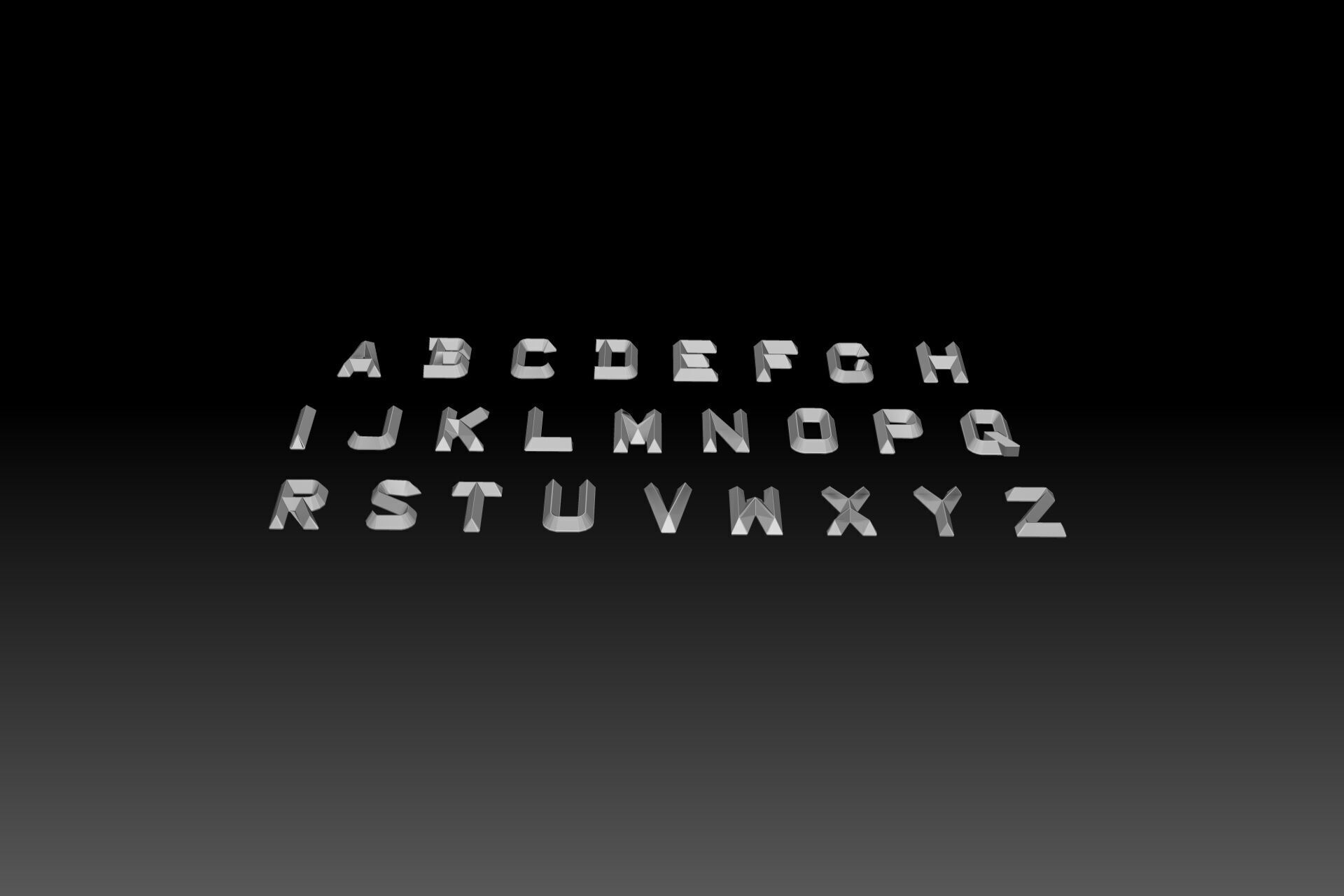 UK Number Plates all Latter model for prinnting and CNC curving 3D print model_3