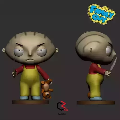 Evil Stewie Family Guy Free 3D print model Evil Stewie Family Guy Free 3D print model