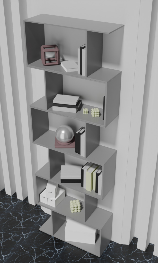 Shelf VAYS grey 3D model_2
