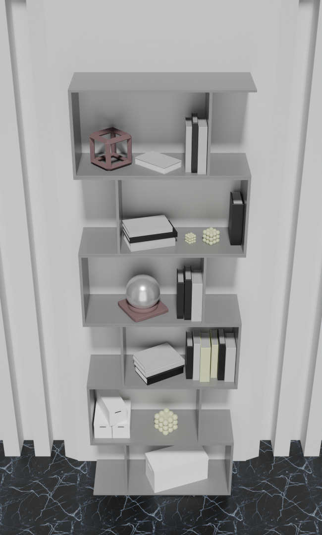 Shelf VAYS grey 3D model_1