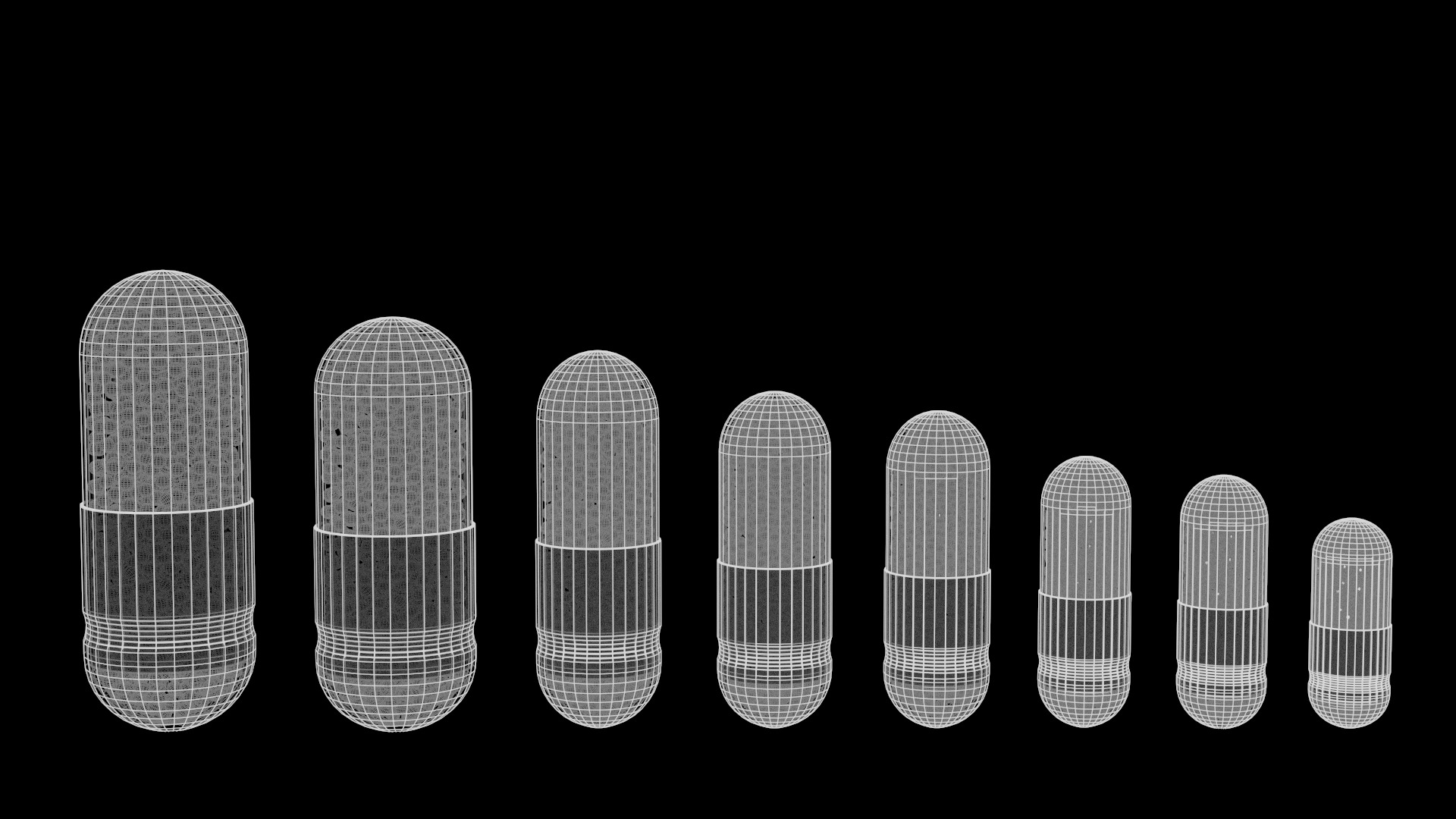 All capsule types or pills drugs with bottle pack 3D Model Collection_34