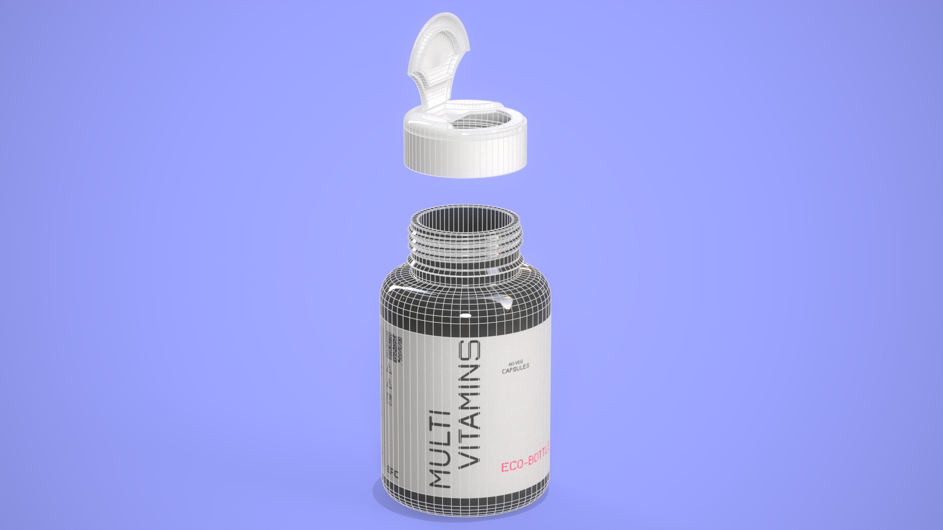 All capsule types or pills drugs with bottle pack 3D Model Collection_14