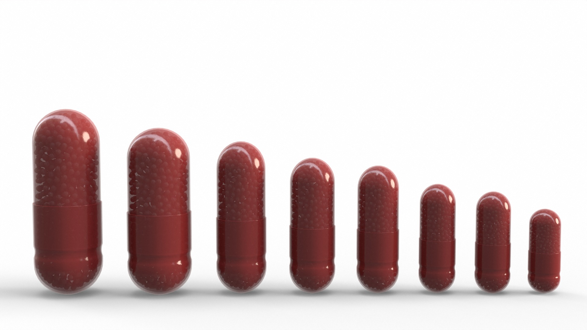 All capsule types or pills drugs with bottle pack 3D Model Collection_33