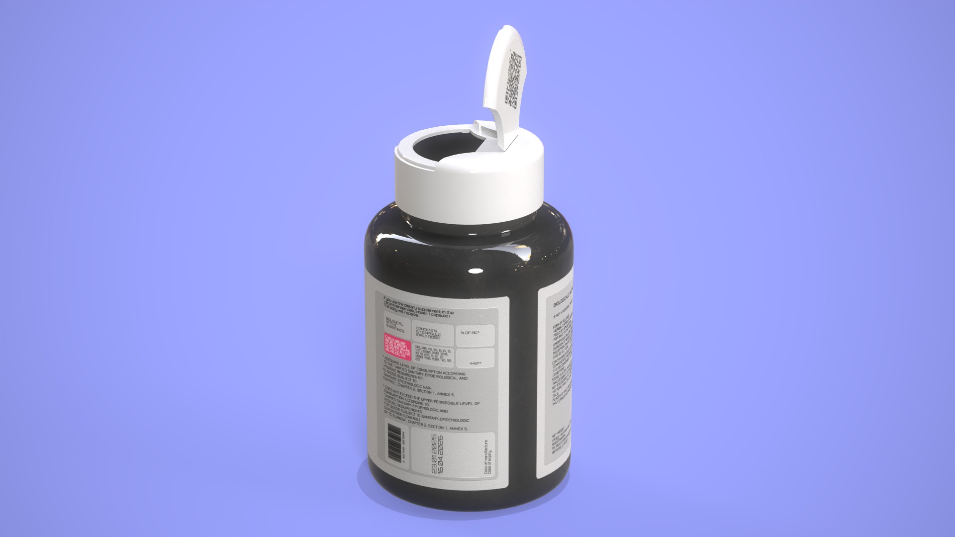 All capsule types or pills drugs with bottle pack 3D Model Collection_10