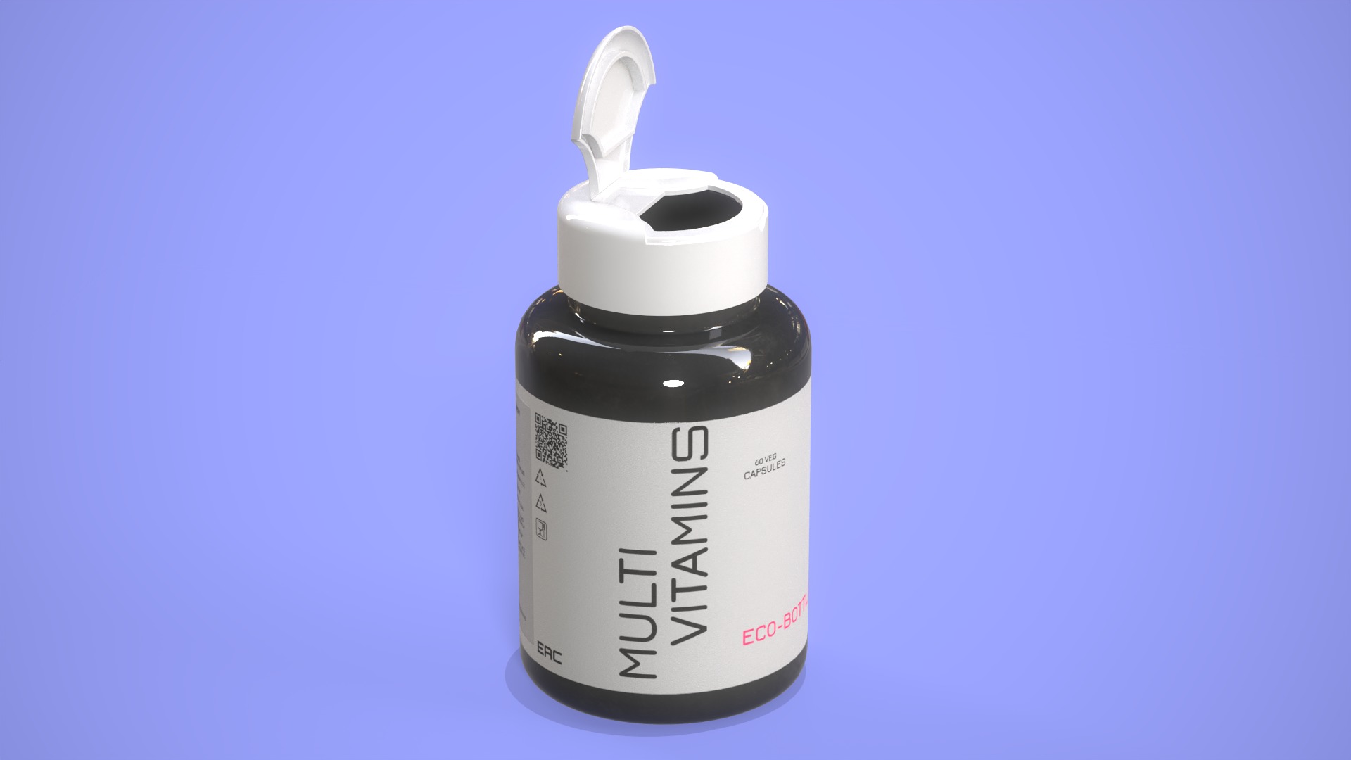 All capsule types or pills drugs with bottle pack 3D Model Collection_12