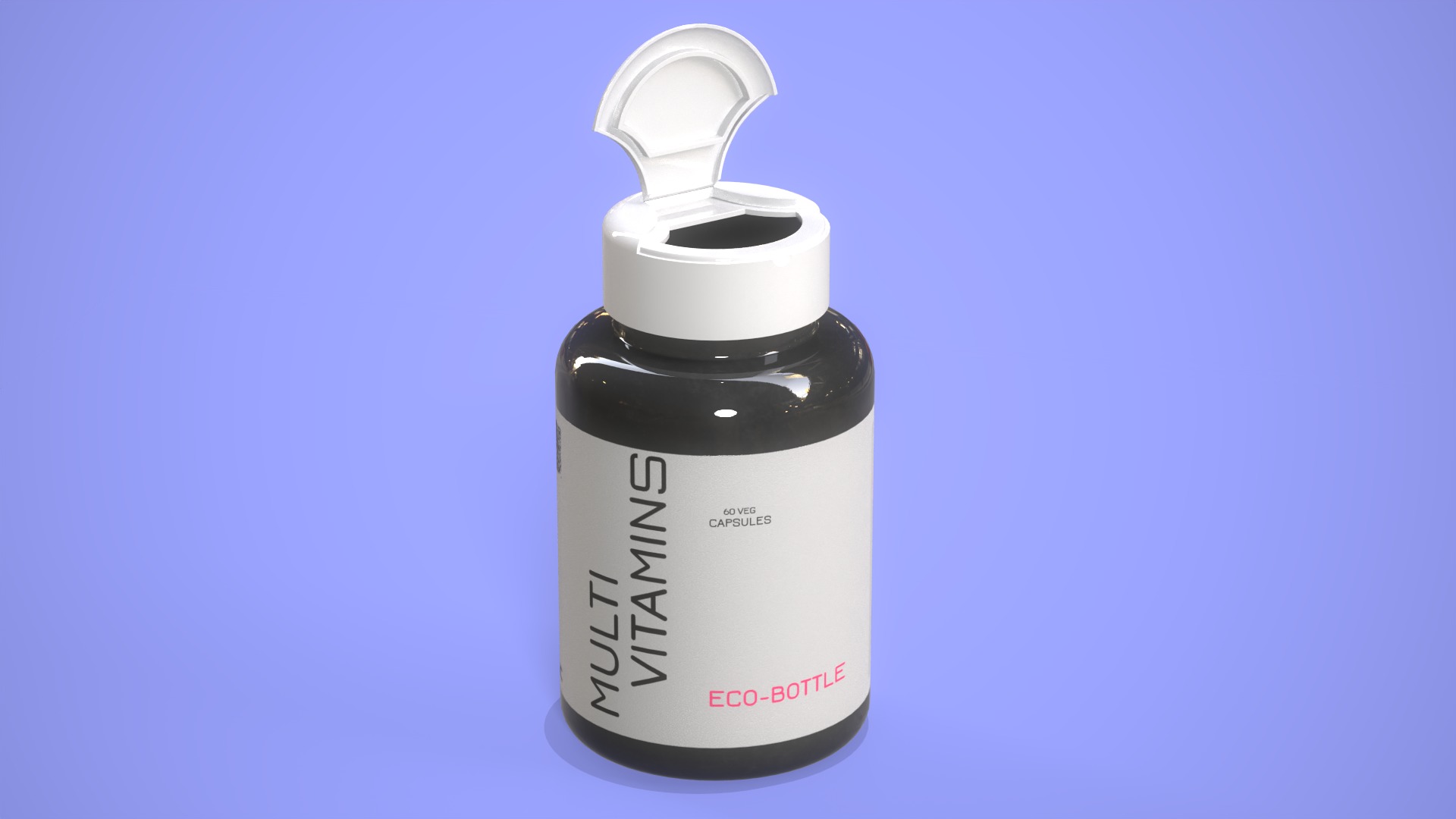 All capsule types or pills drugs with bottle pack 3D Model Collection_9