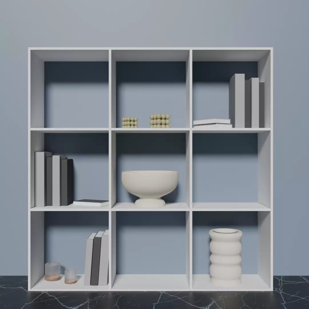 VAYS white shelf for books and toys Free 3D model