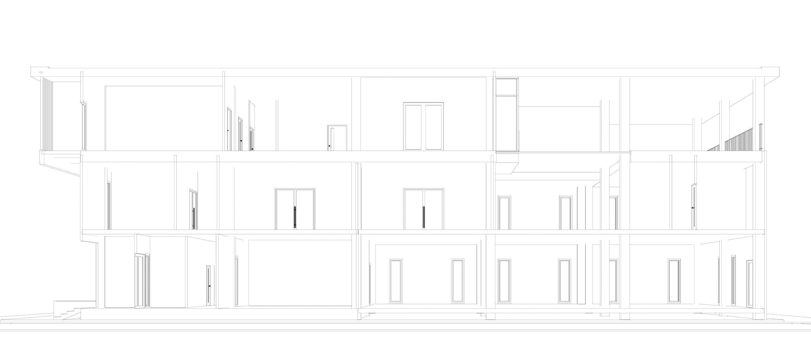 Home office in section cut 25-05 3D model_7