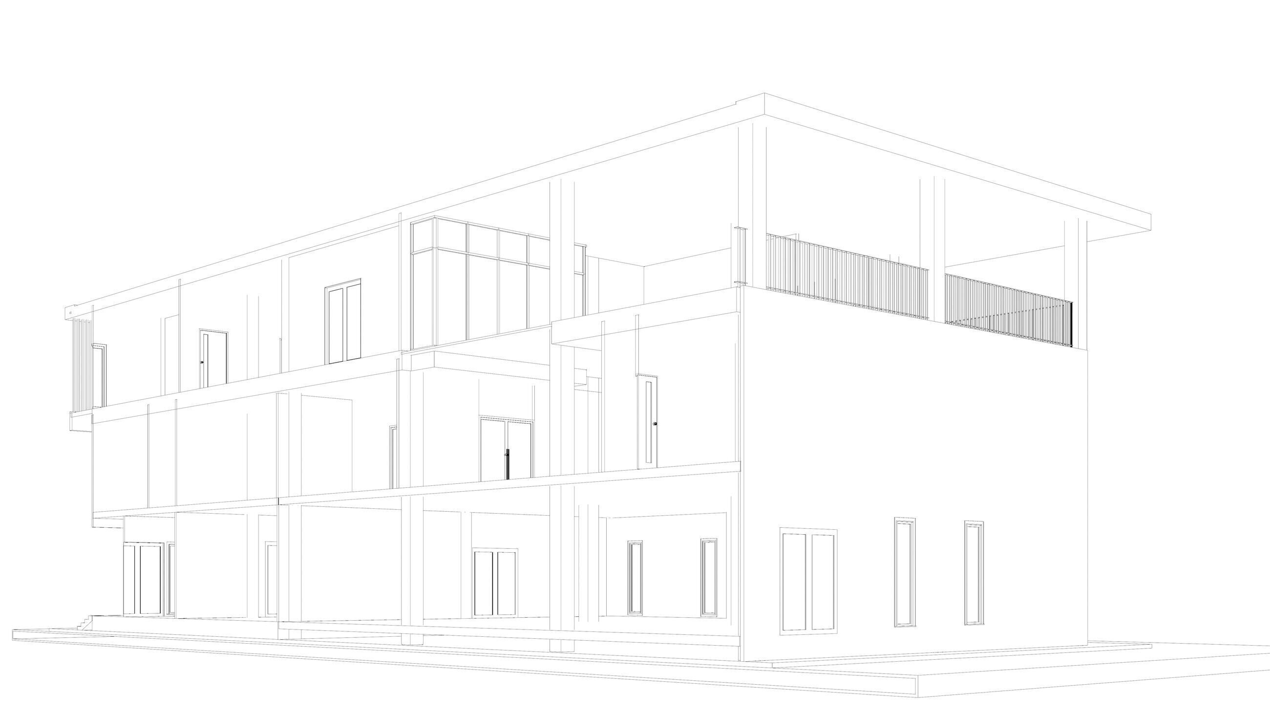 Home office in section cut 25-05 3D model_9