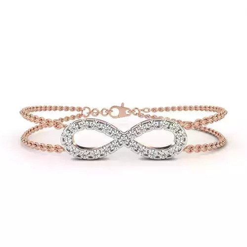 Infinity Diamond Bracelet animation renders 3dm stl details