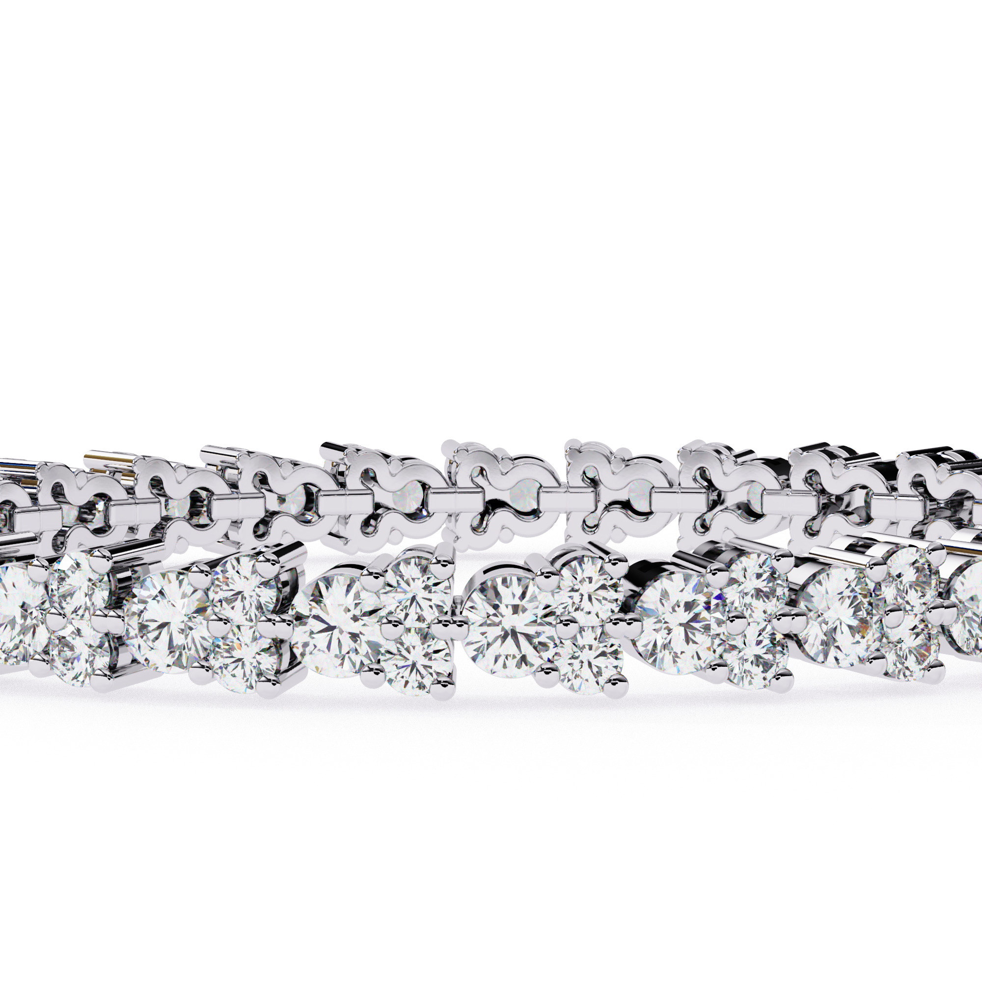 Diamond Tennis Bracelet animation renders 3dm stl details 3D print model_16