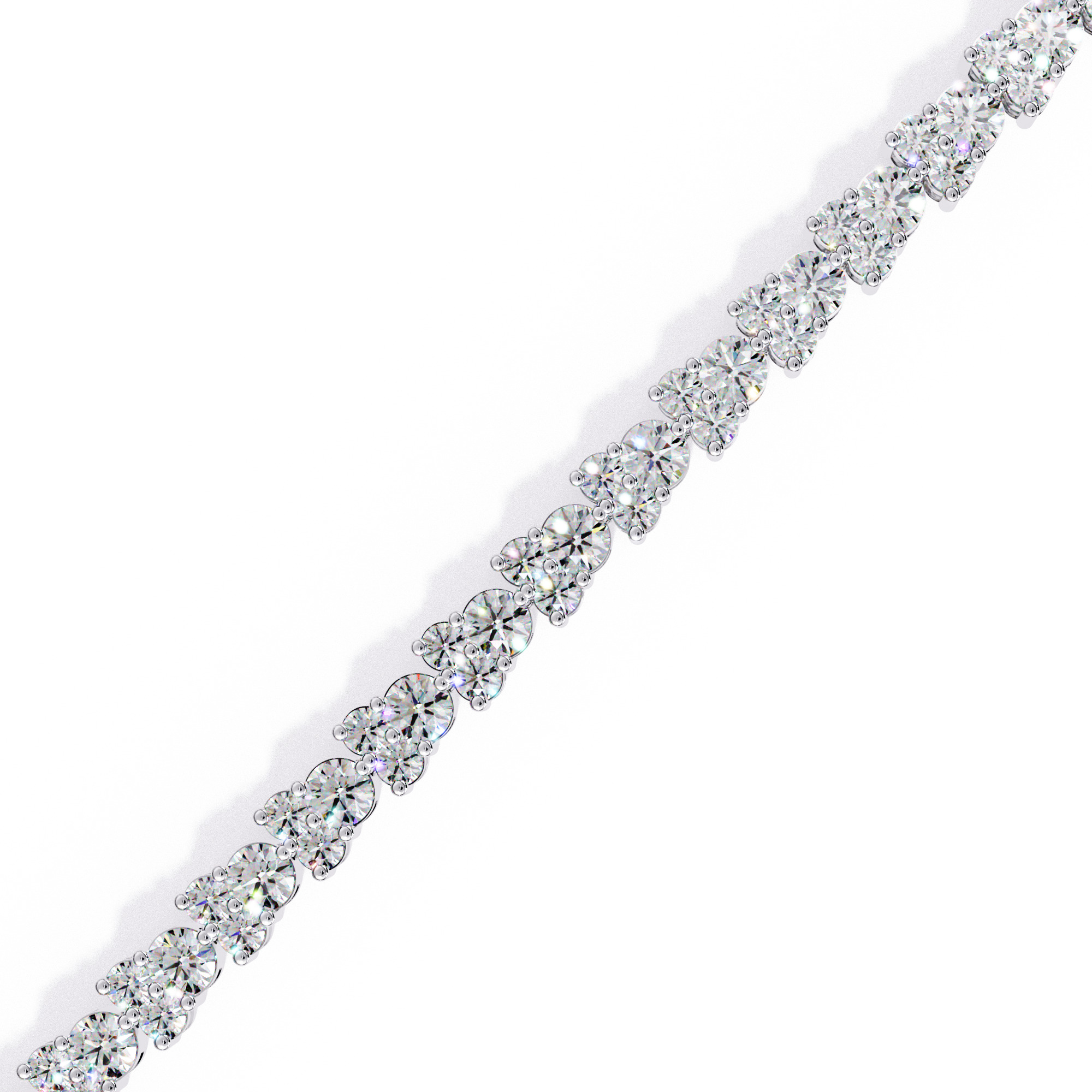 Diamond Tennis Bracelet animation renders 3dm stl details 3D print model_7