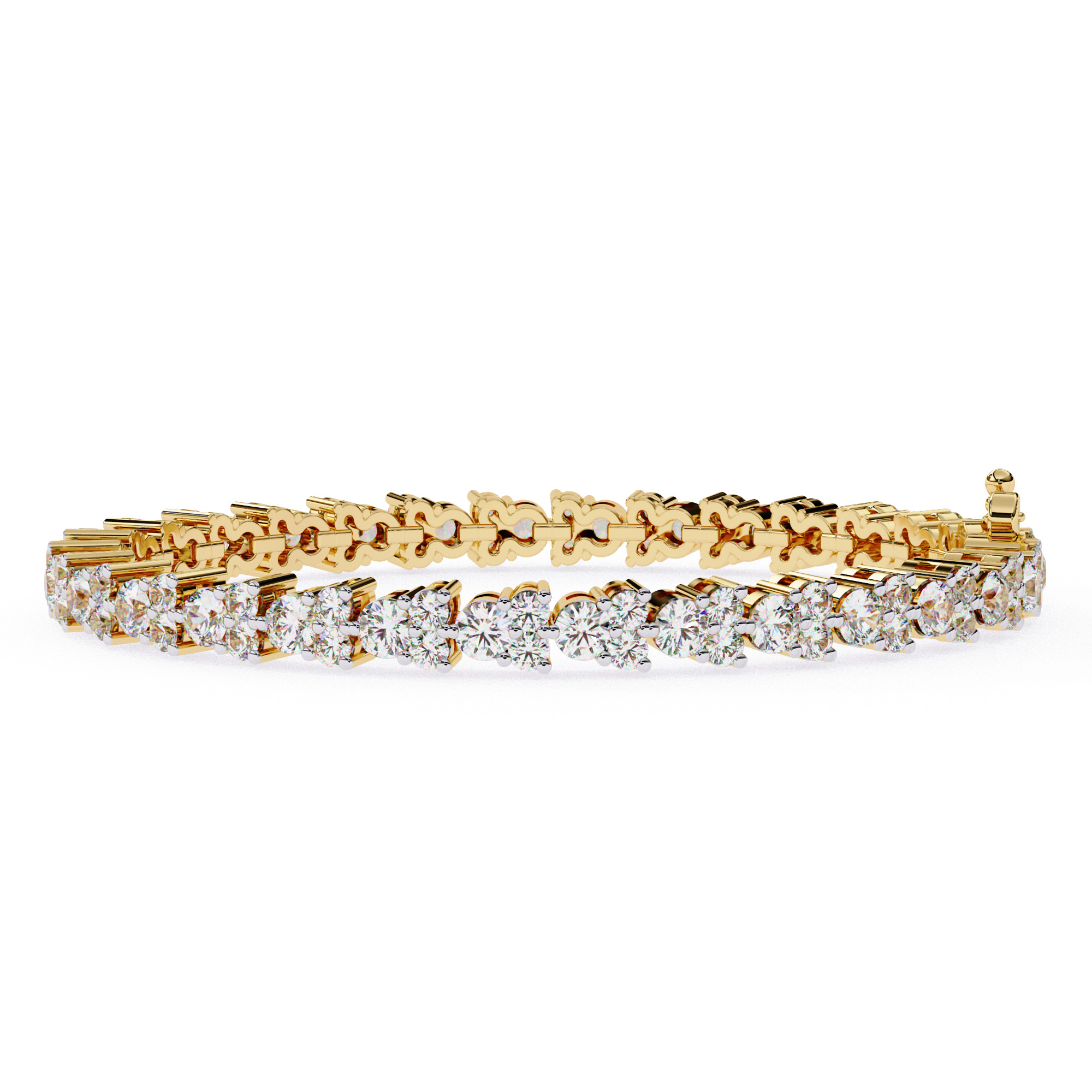 Diamond Tennis Bracelet animation renders 3dm stl details 3D print model_5