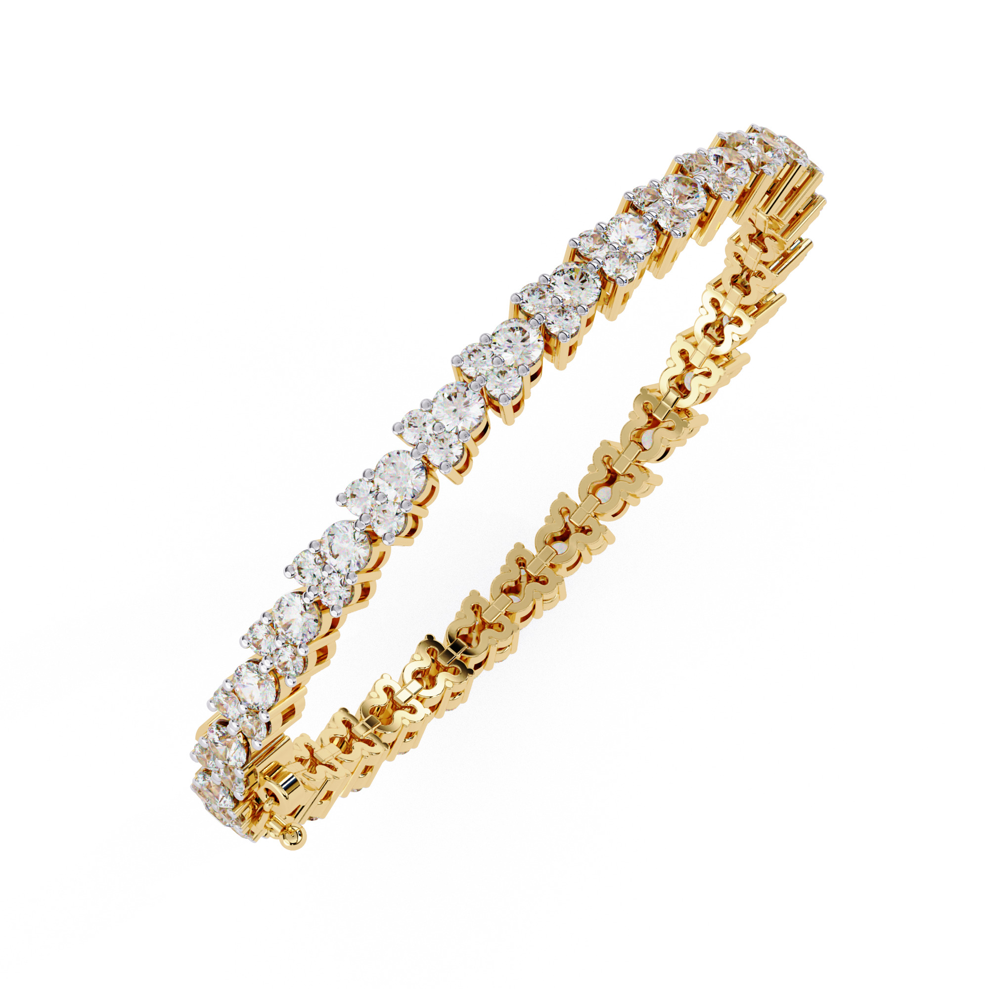 Diamond Tennis Bracelet animation renders 3dm stl details 3D print model_1