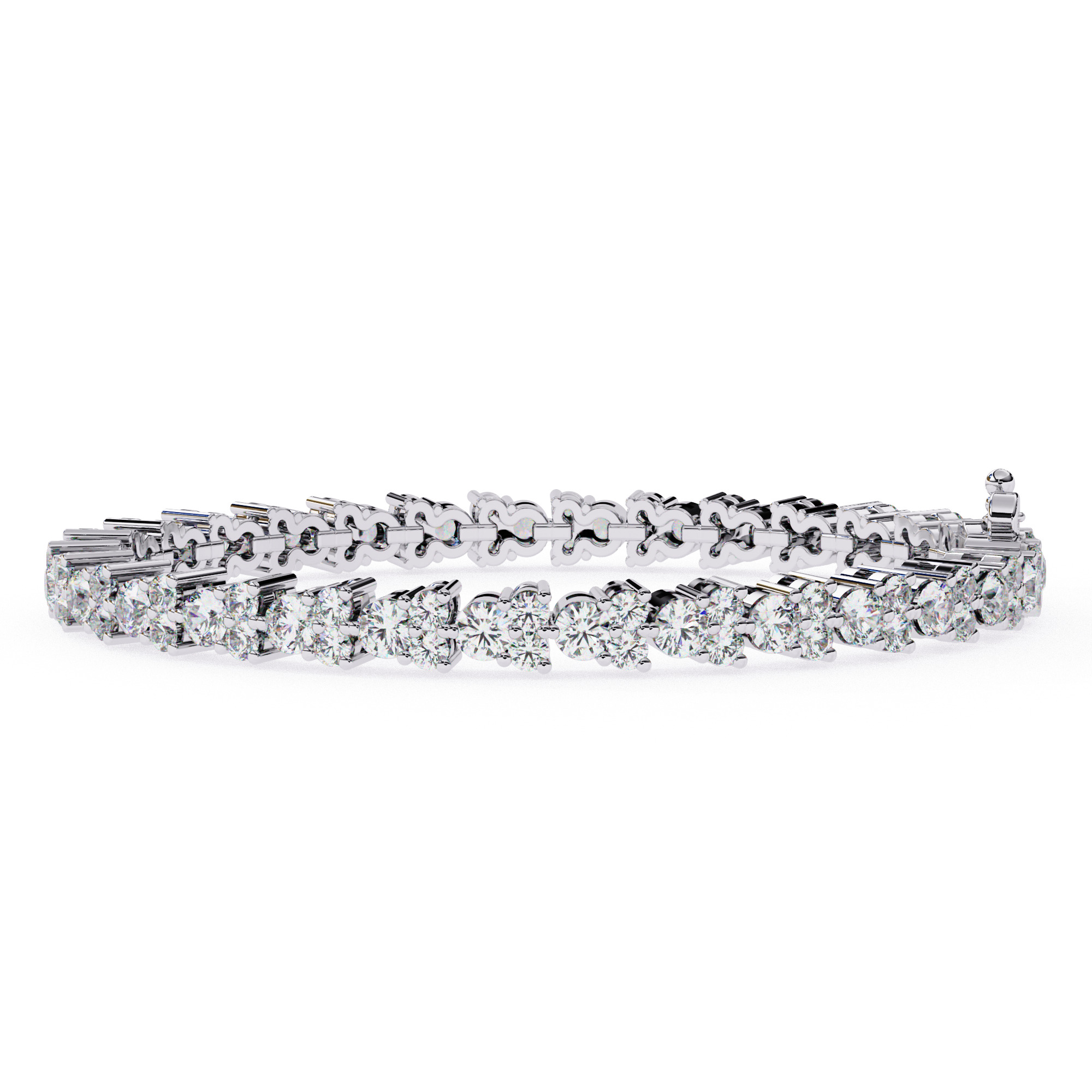Diamond Tennis Bracelet animation renders 3dm stl details 3D print model_6