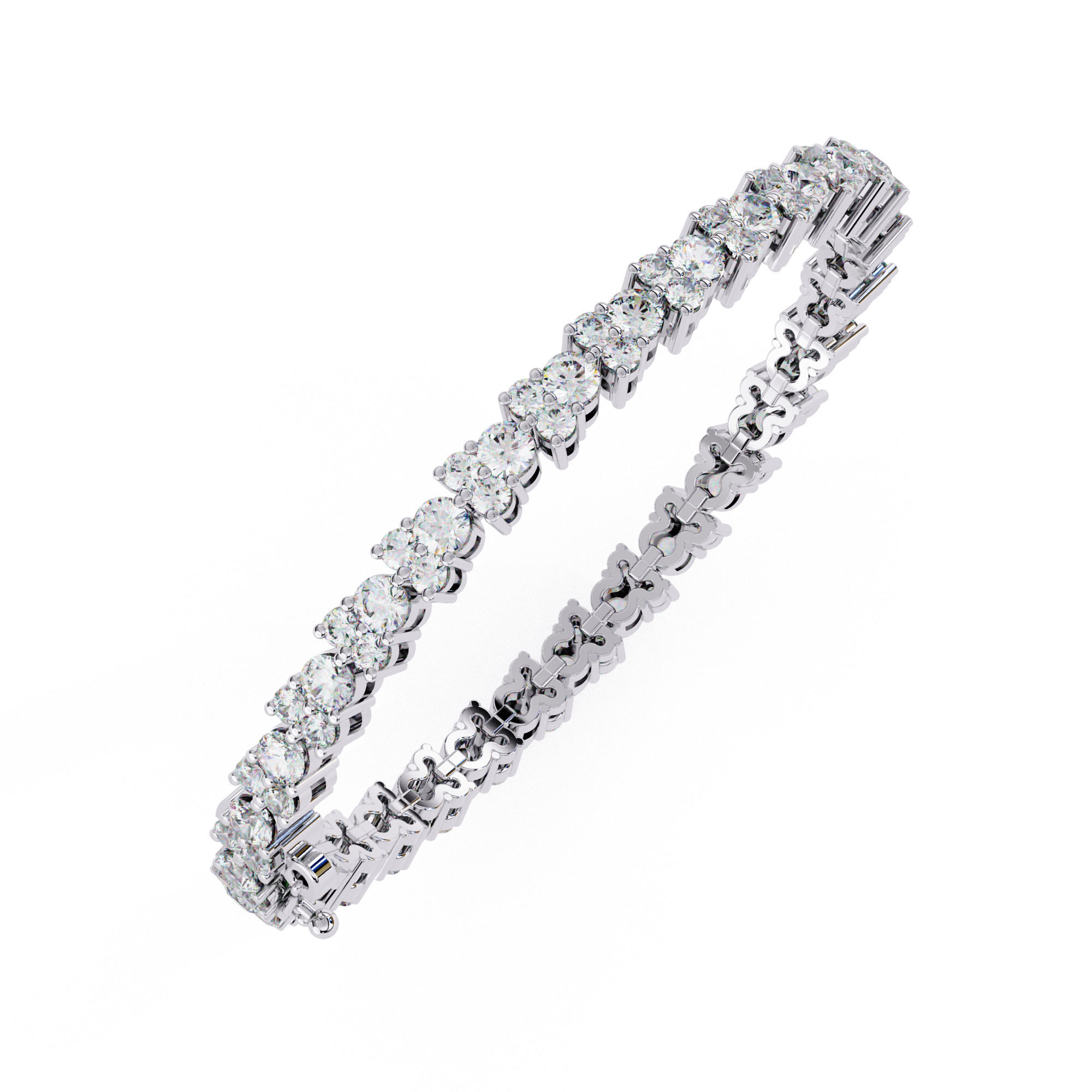 Diamond Tennis Bracelet animation renders 3dm stl details 3D print model_2