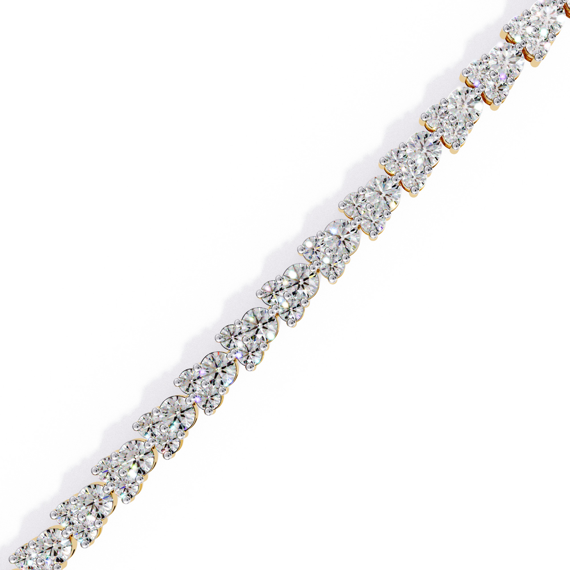 Diamond Tennis Bracelet animation renders 3dm stl details 3D print model_12