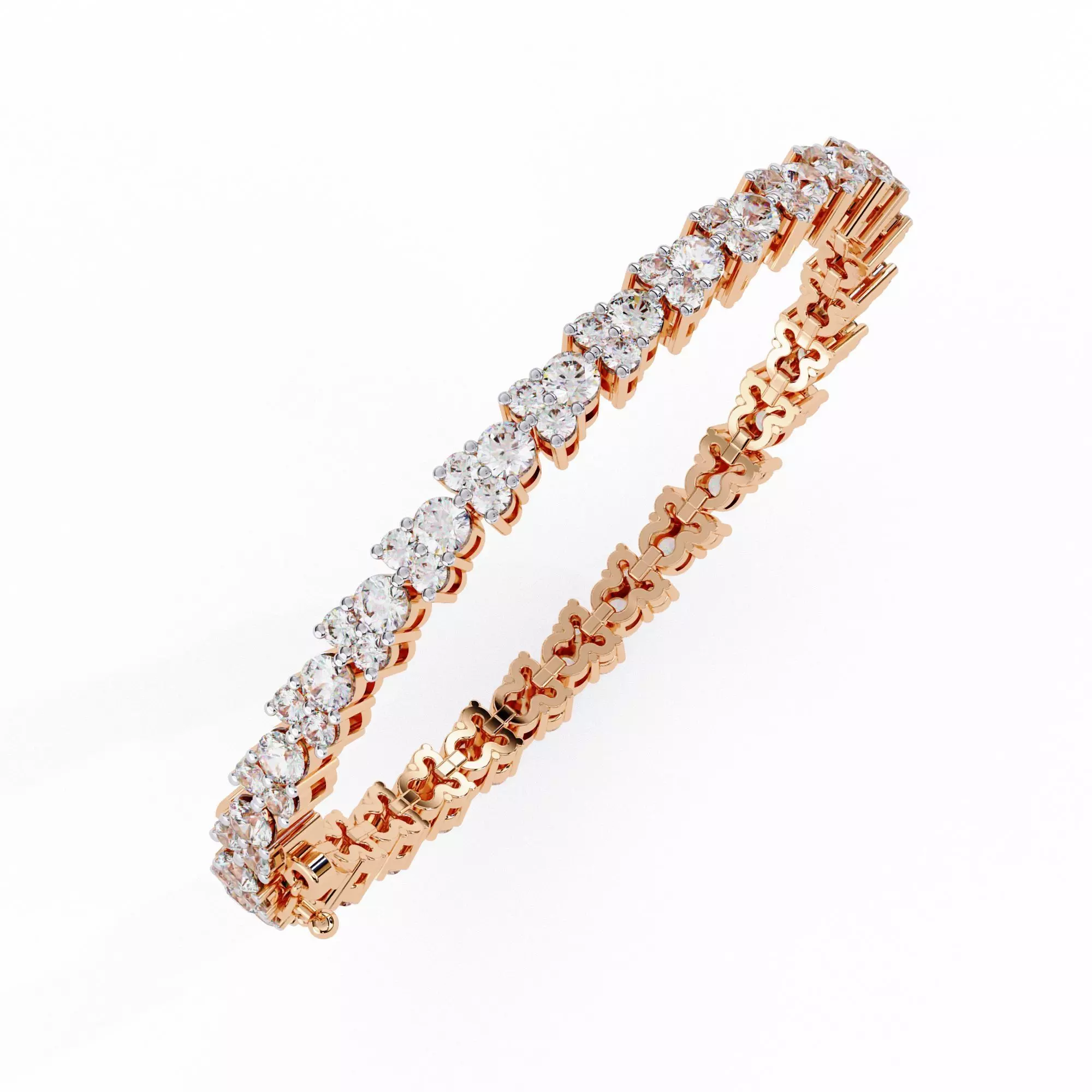 Diamond Tennis Bracelet animation renders 3dm stl details 3D print model_0