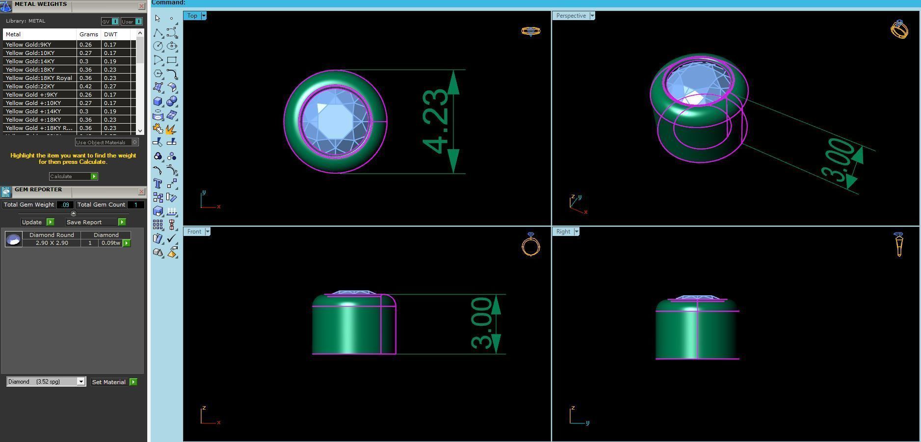 Diamond Bracelet animation renders 3dm stl details 3D print model_3