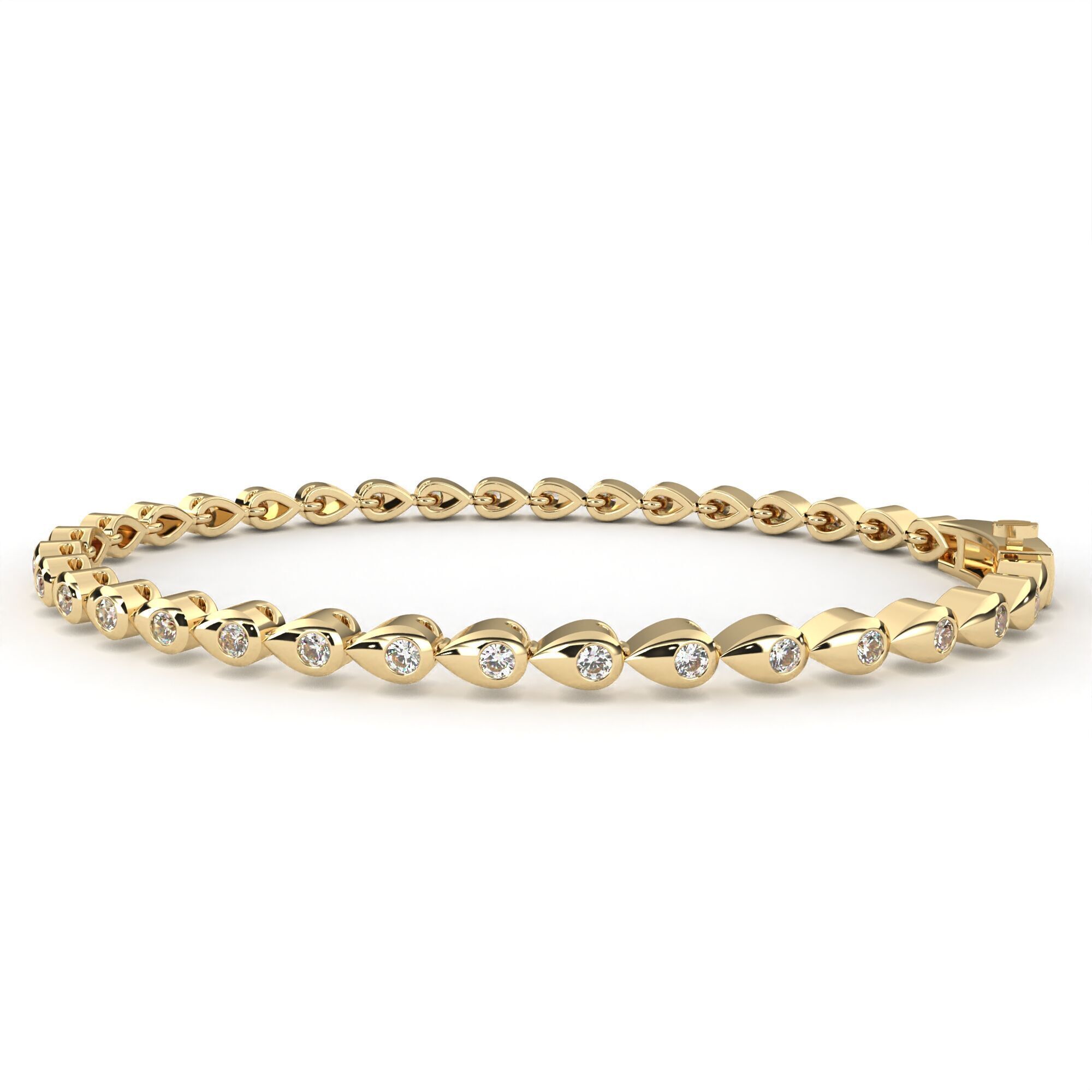 Diamond Tennis Bracelet animation renders 3dm stl details 3D print model_5