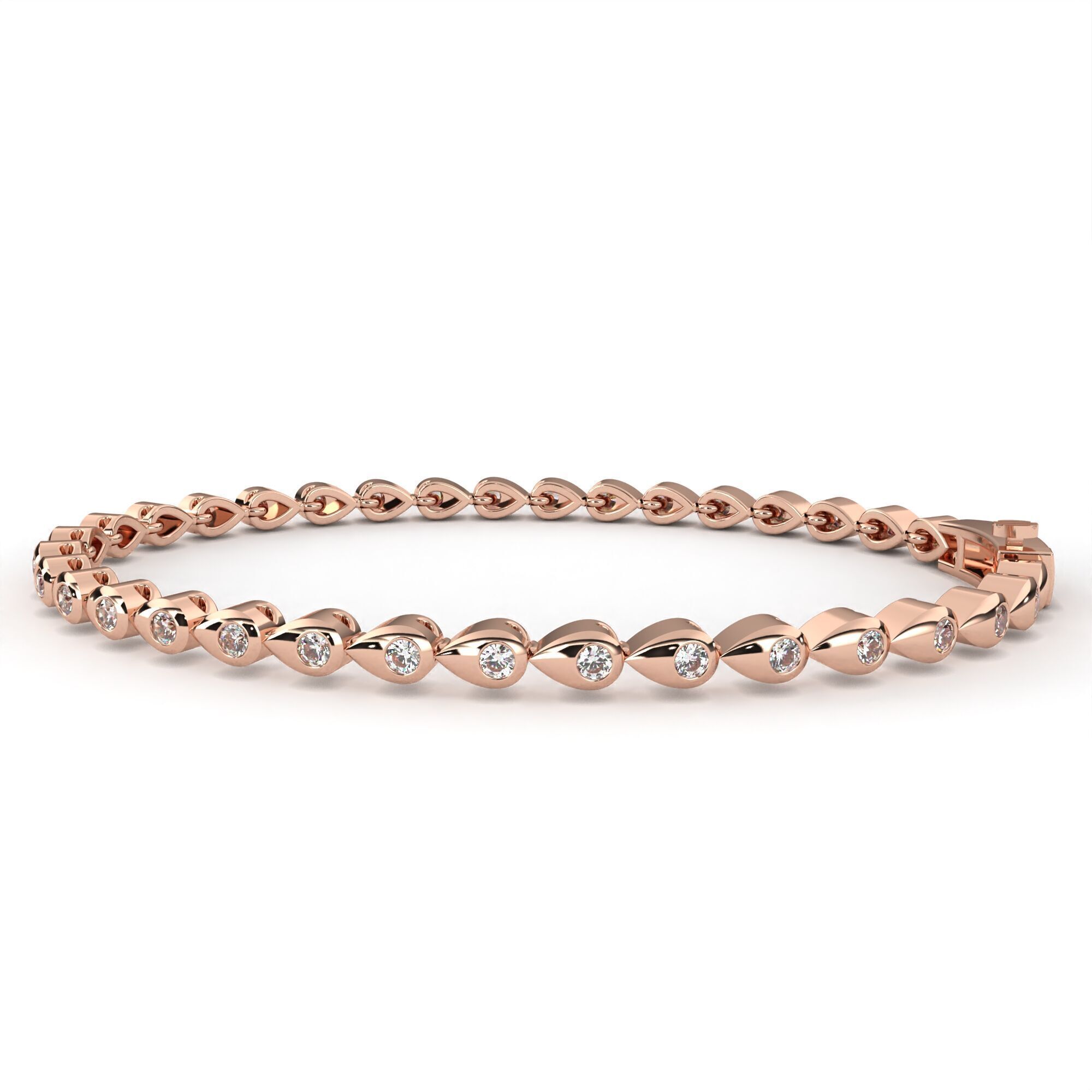 Diamond Tennis Bracelet animation renders 3dm stl details 3D print model_4