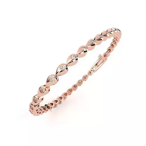 Diamond Tennis Bracelet animation renders 3dm stl details 3D print model