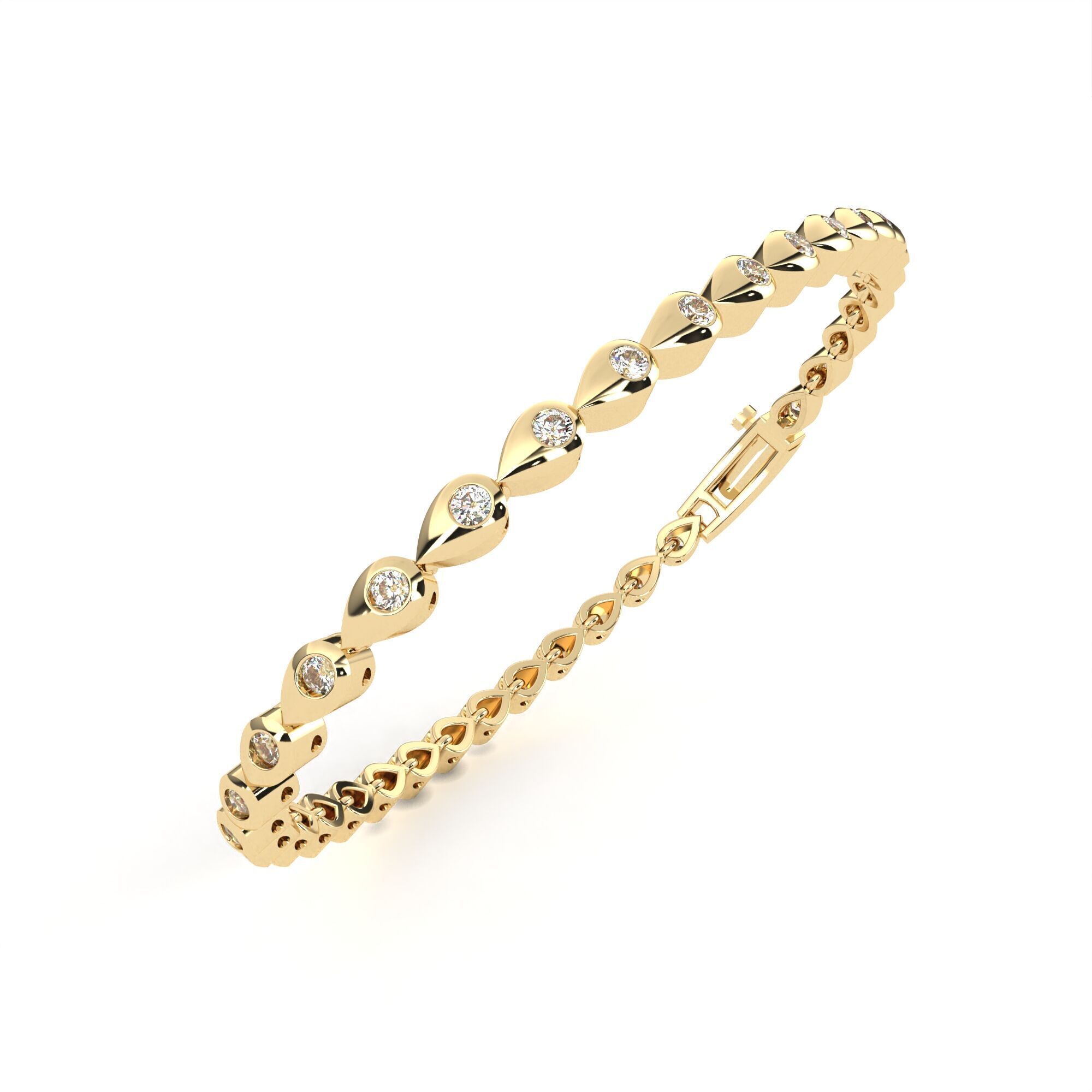 Diamond Tennis Bracelet animation renders 3dm stl details 3D print model_1