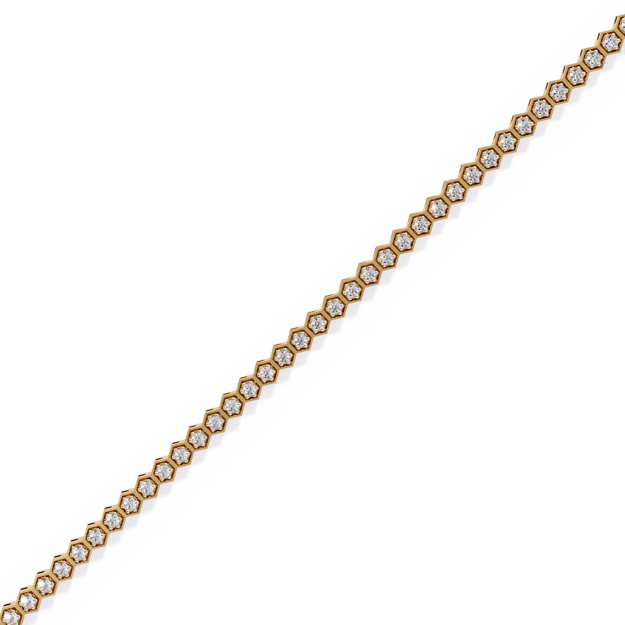 Diamond Tennis Bracelet animation renders 3dm stl details  3D print model_10
