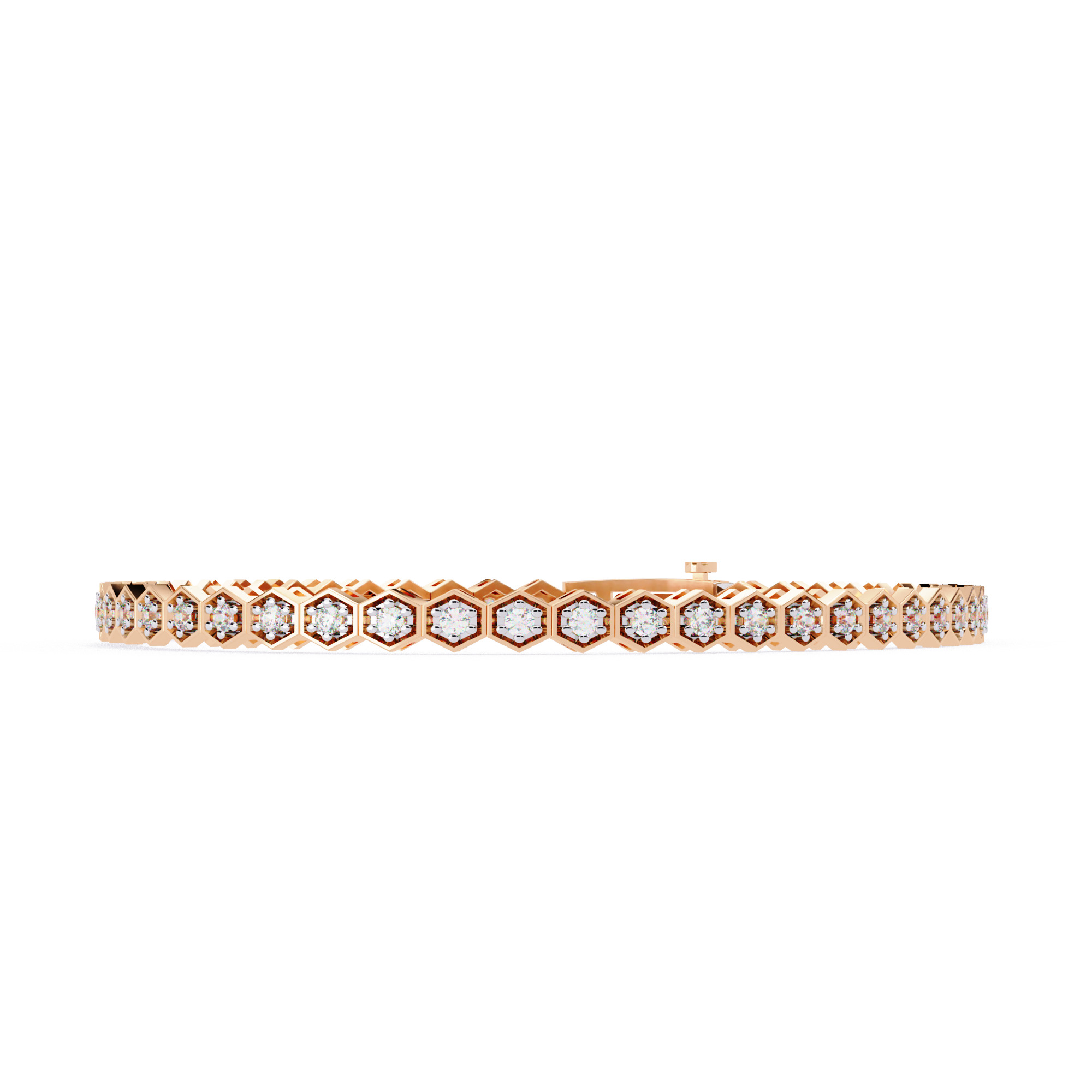 Diamond Tennis Bracelet animation renders 3dm stl details  3D print model_4