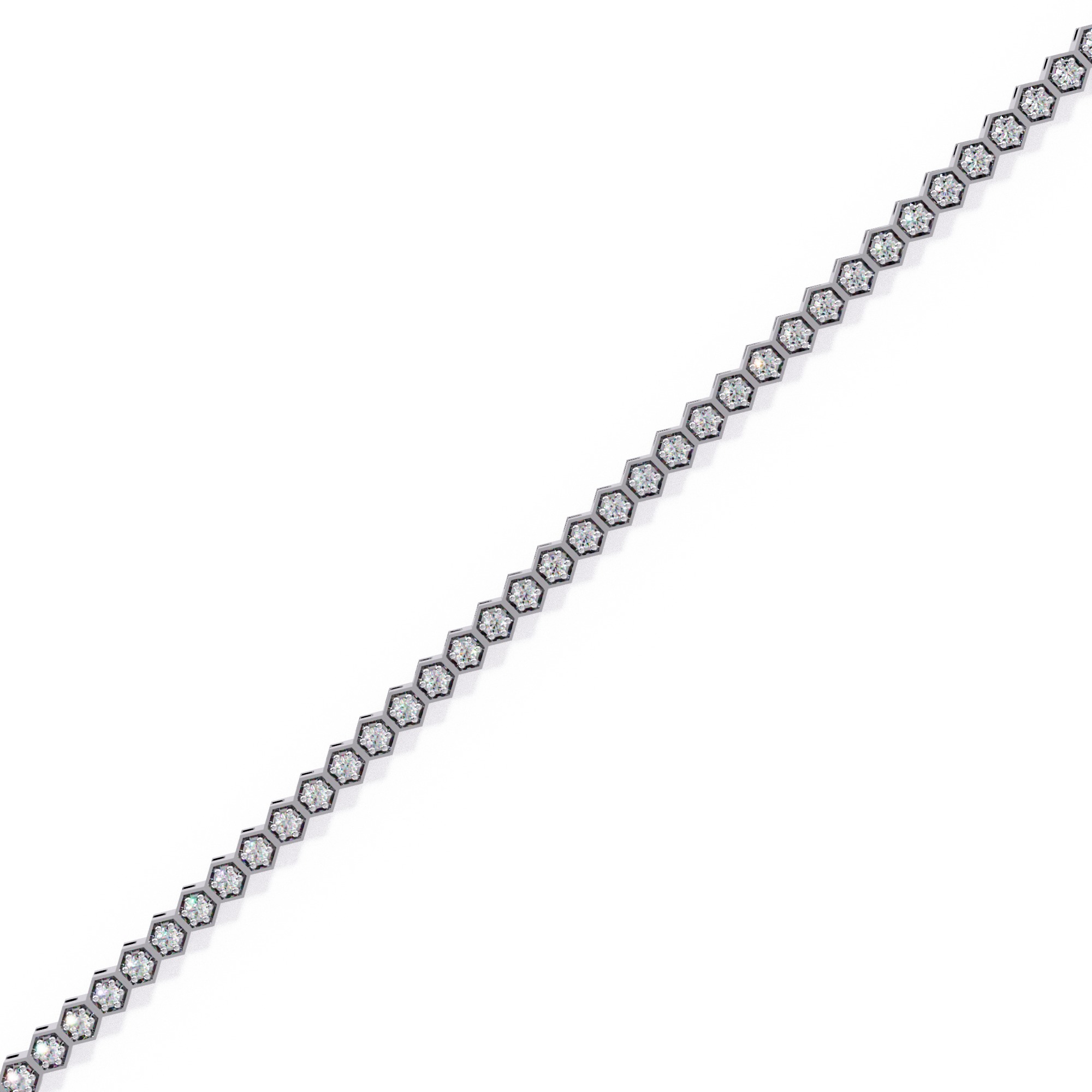 Diamond Tennis Bracelet animation renders 3dm stl details  3D print model_7