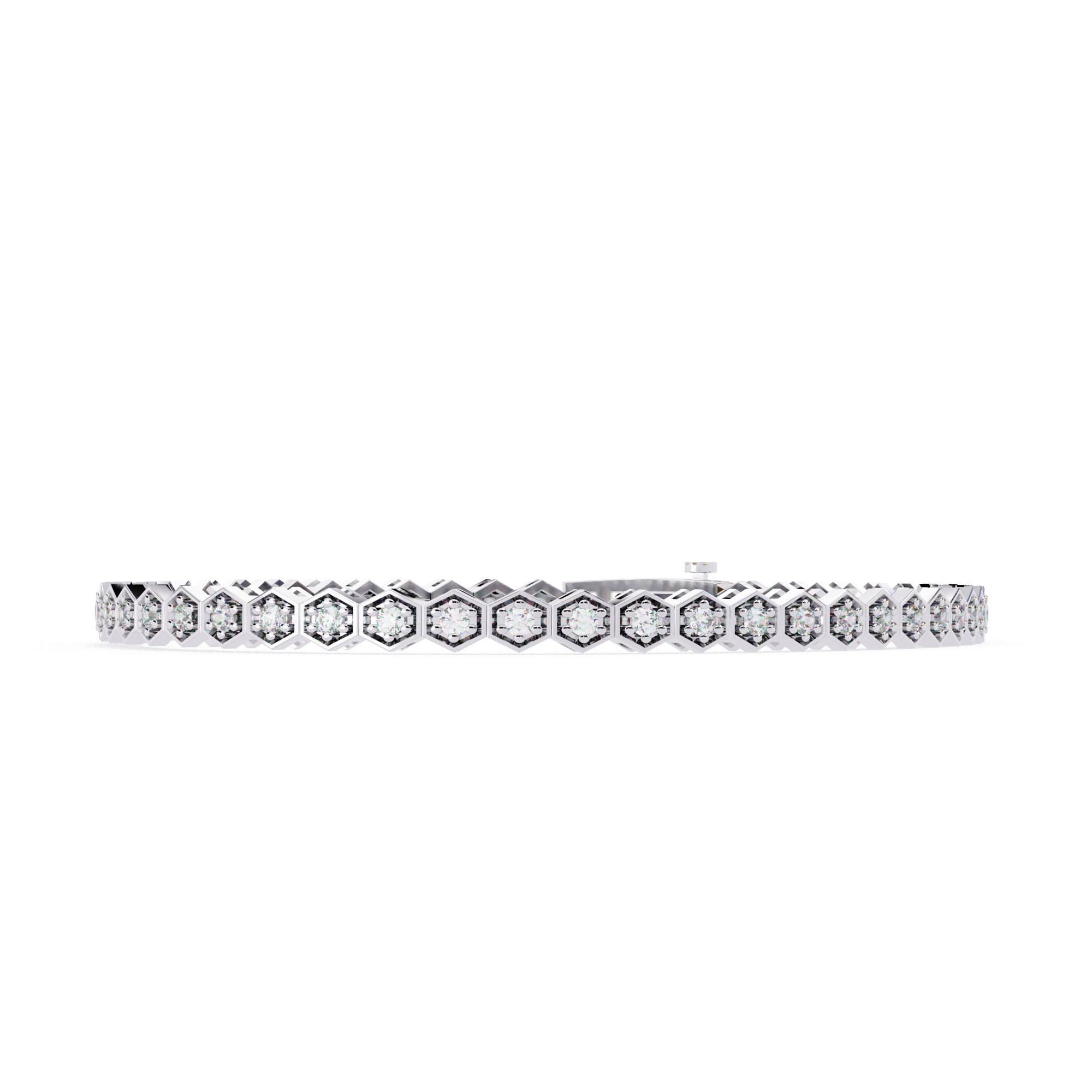 Diamond Tennis Bracelet animation renders 3dm stl details  3D print model_6