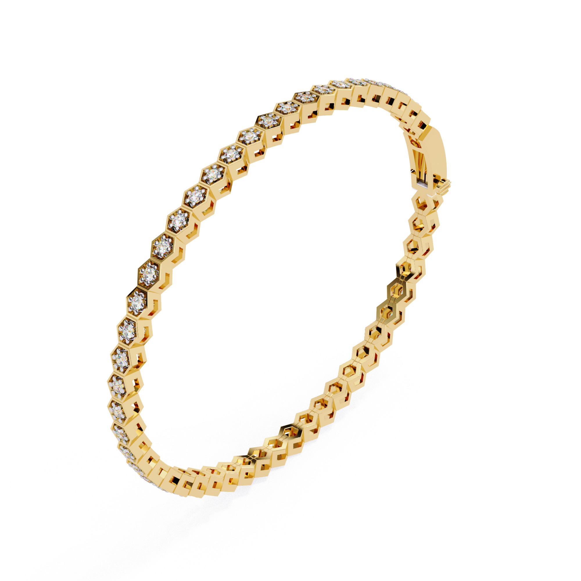 Diamond Tennis Bracelet animation renders 3dm stl details  3D print model_9