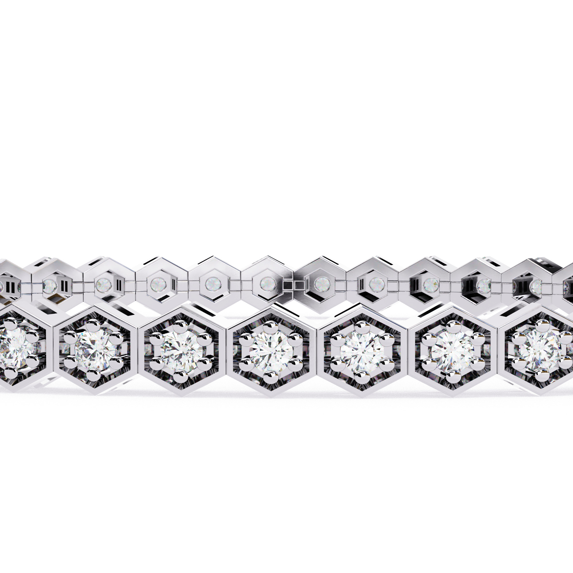 Diamond Tennis Bracelet animation renders 3dm stl details  3D print model_15