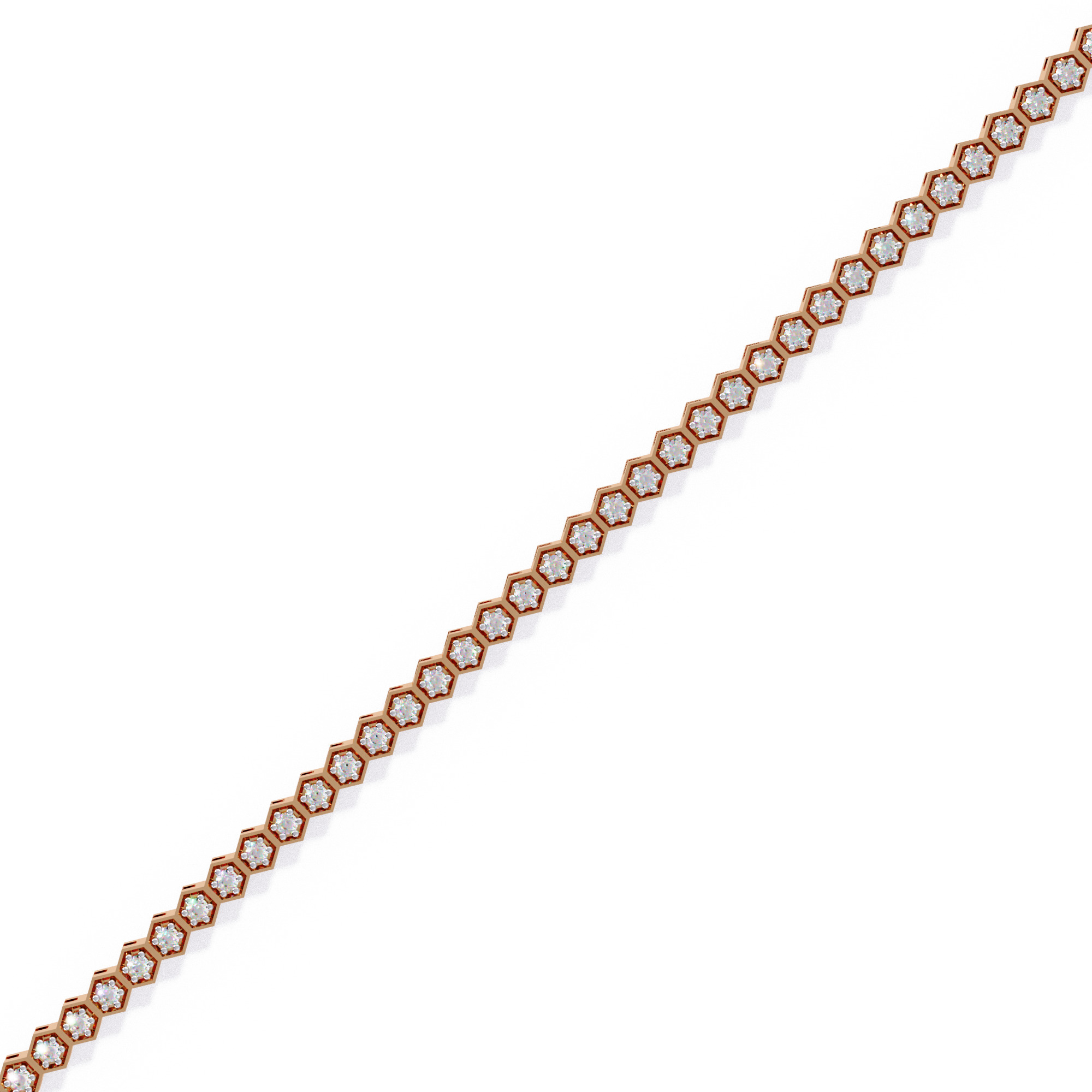 Diamond Tennis Bracelet animation renders 3dm stl details  3D print model_11