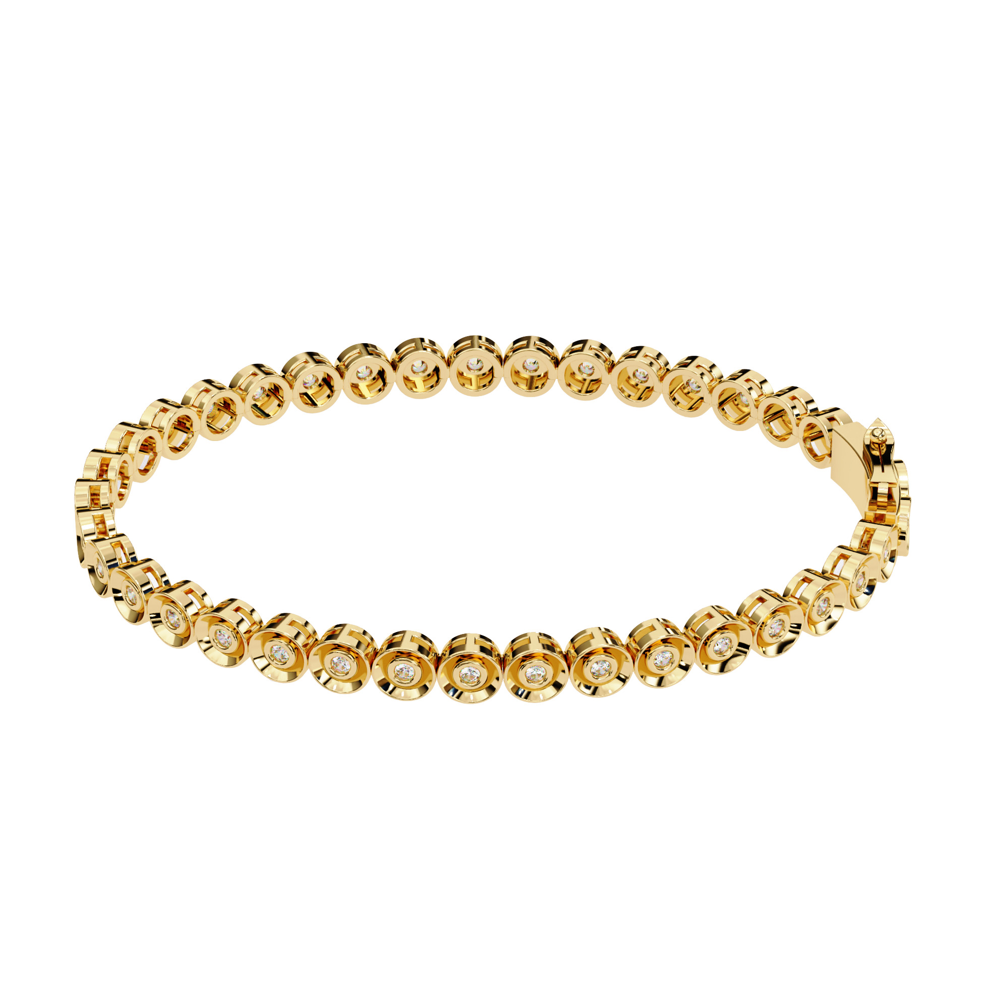Diamond Tennis Bracelet animation renders 3dm stl details 3D print model_11