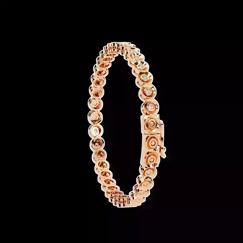 Diamond Tennis Bracelet animation renders 3dm stl details 3D print model