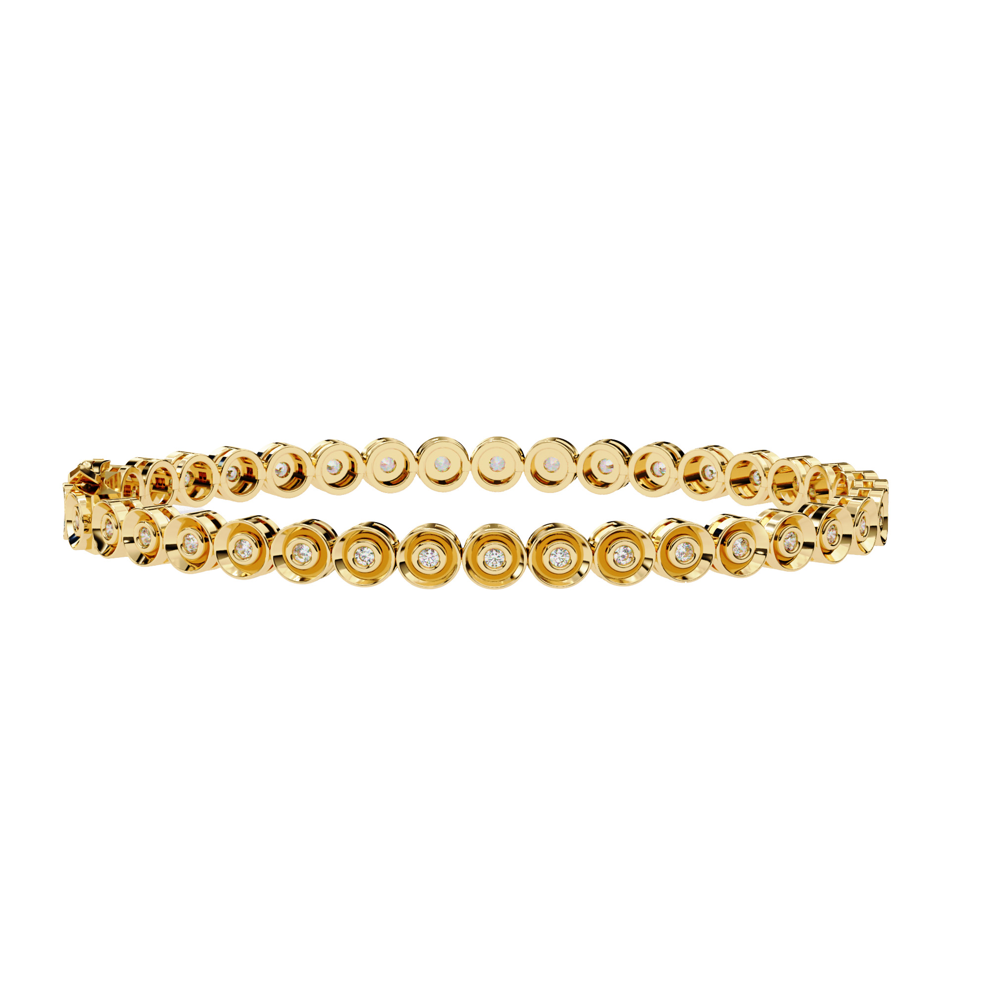 Diamond Tennis Bracelet animation renders 3dm stl details 3D print model_5