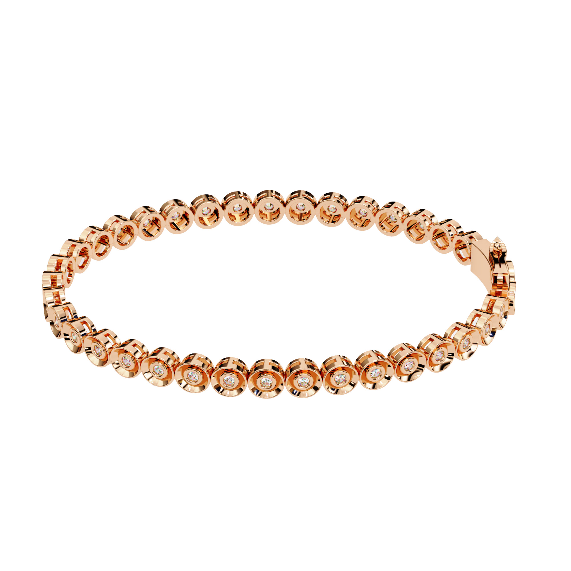 Diamond Tennis Bracelet animation renders 3dm stl details 3D print model_10