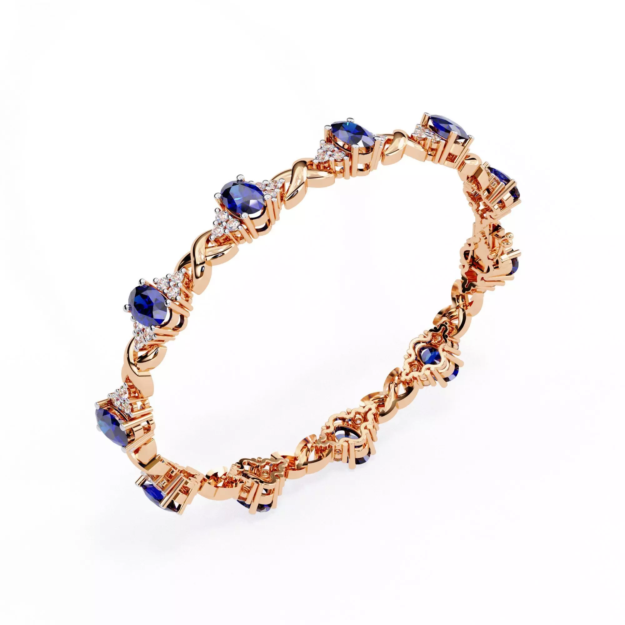 Diamond Bracelet animation renders 3dm stl details 3D print model_0