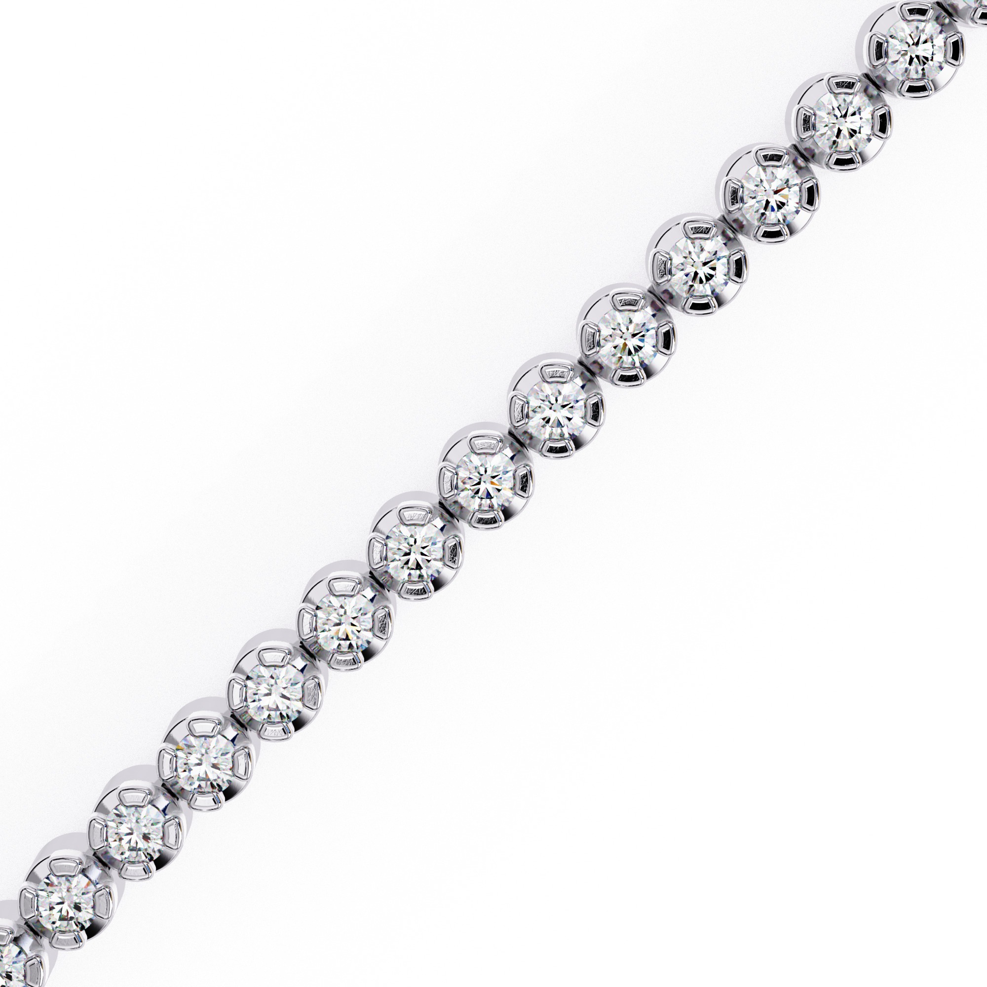 Diamond Tennis Bracelet animation renders 3dm stl details 3D print model_8