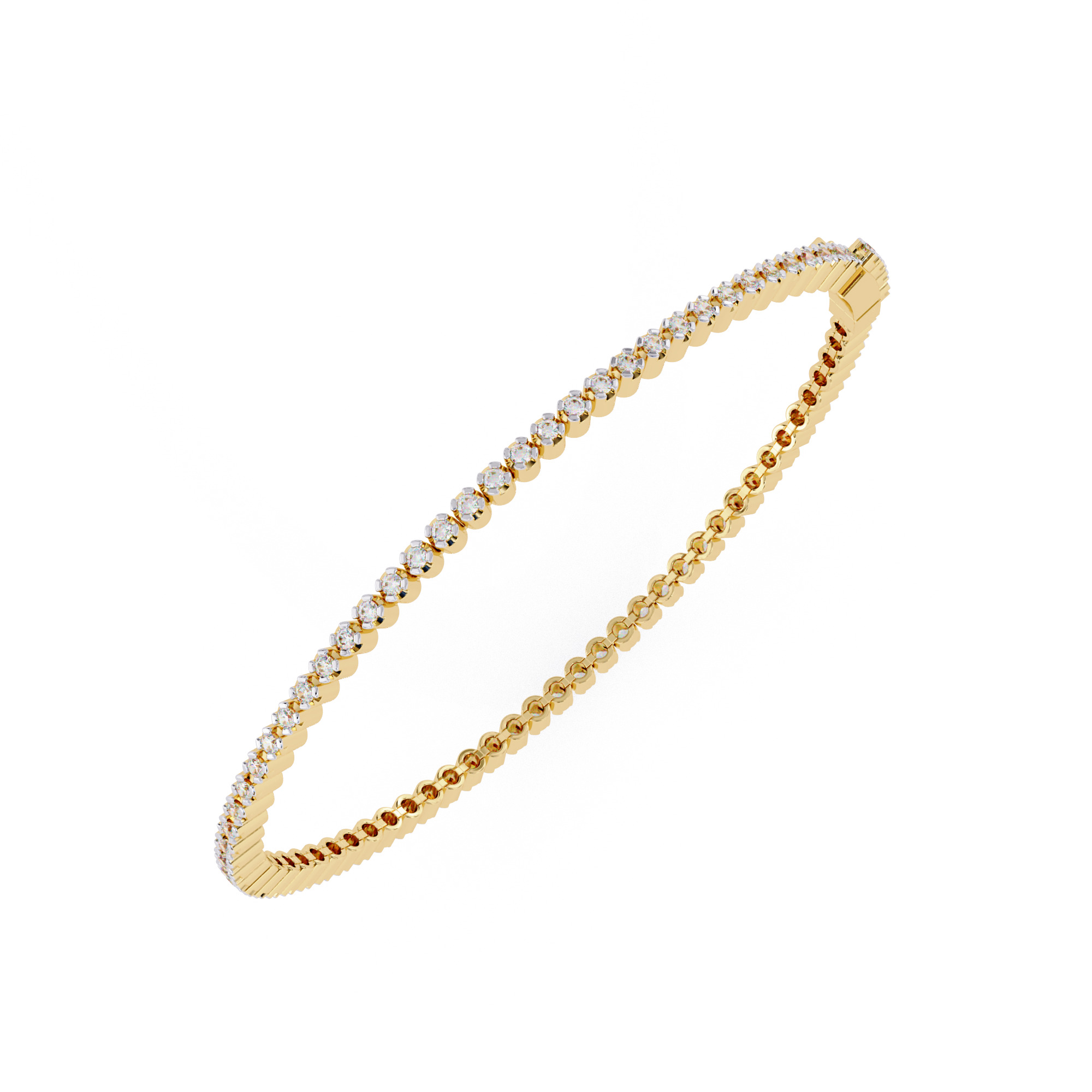 Diamond Tennis Bracelet animation renders 3dm stl details 3D print model_1