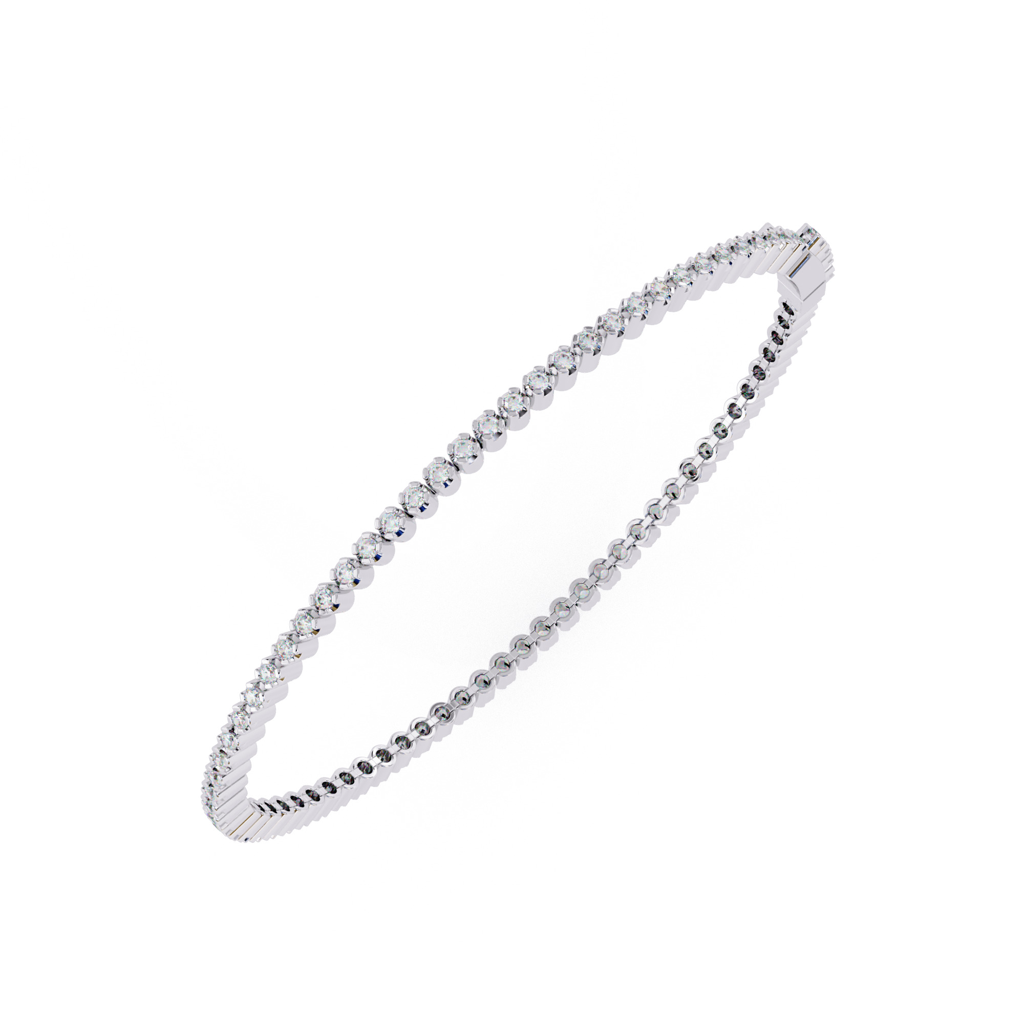 Diamond Tennis Bracelet animation renders 3dm stl details 3D print model_2